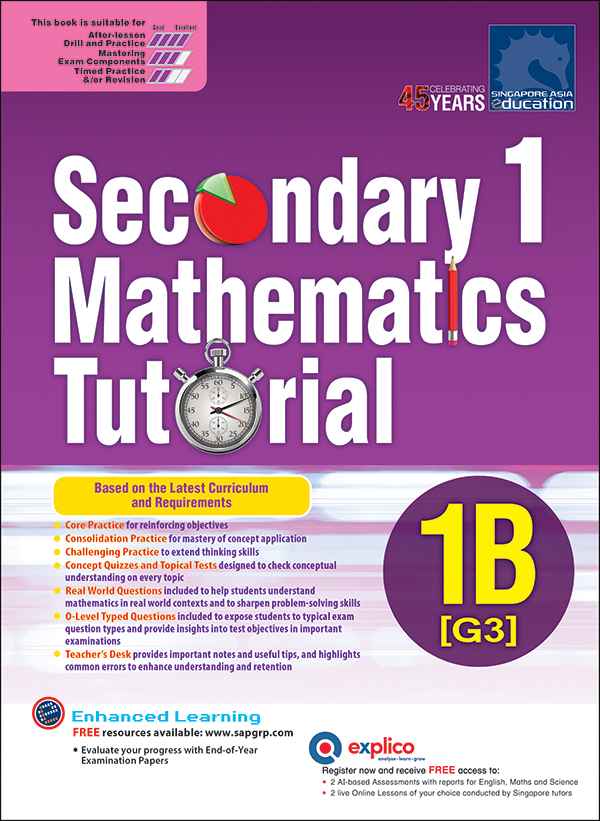 Secondary 1 Mathematics Tutorial 1B [G3]