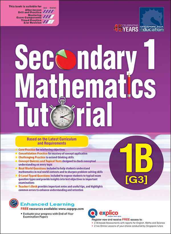 Secondary 1 Mathematics Tutorial 1B [G3]