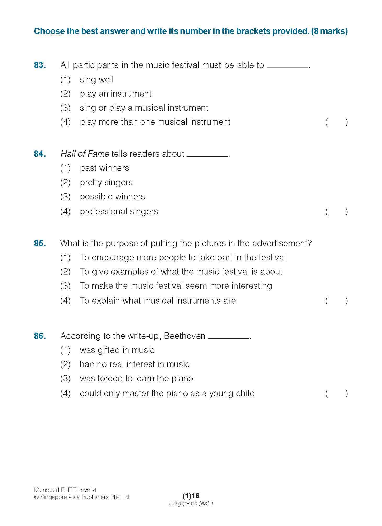 Conquer ELITE (English Language Intensive Tests and Examinations) Level 4