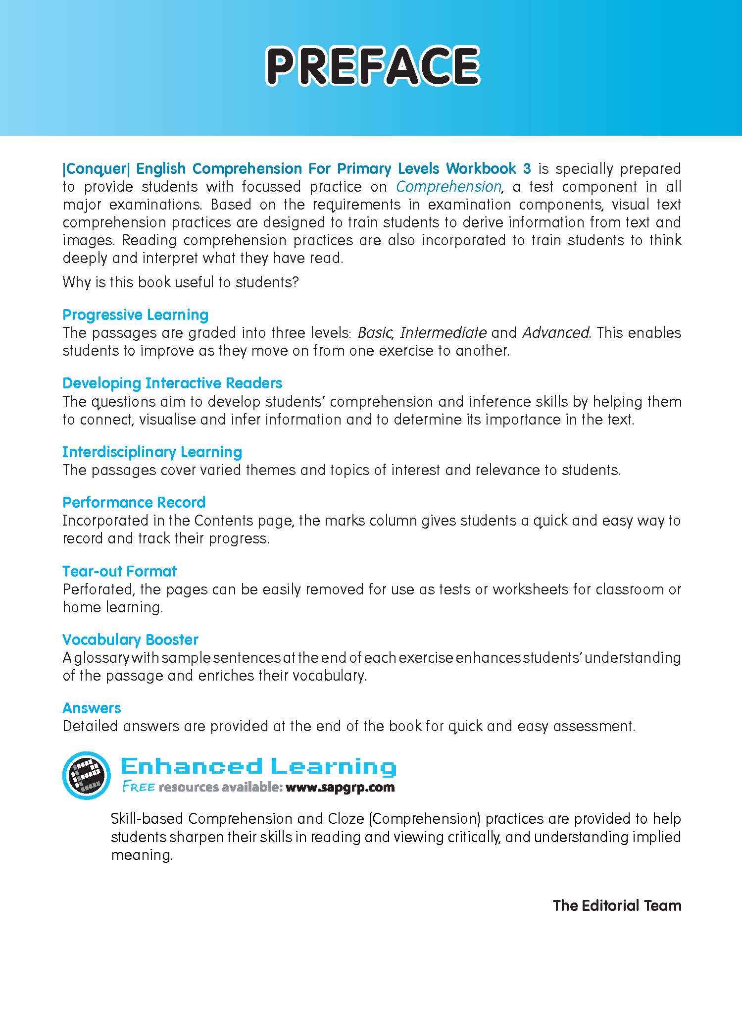 Conquer English Comprehension Workbook 3