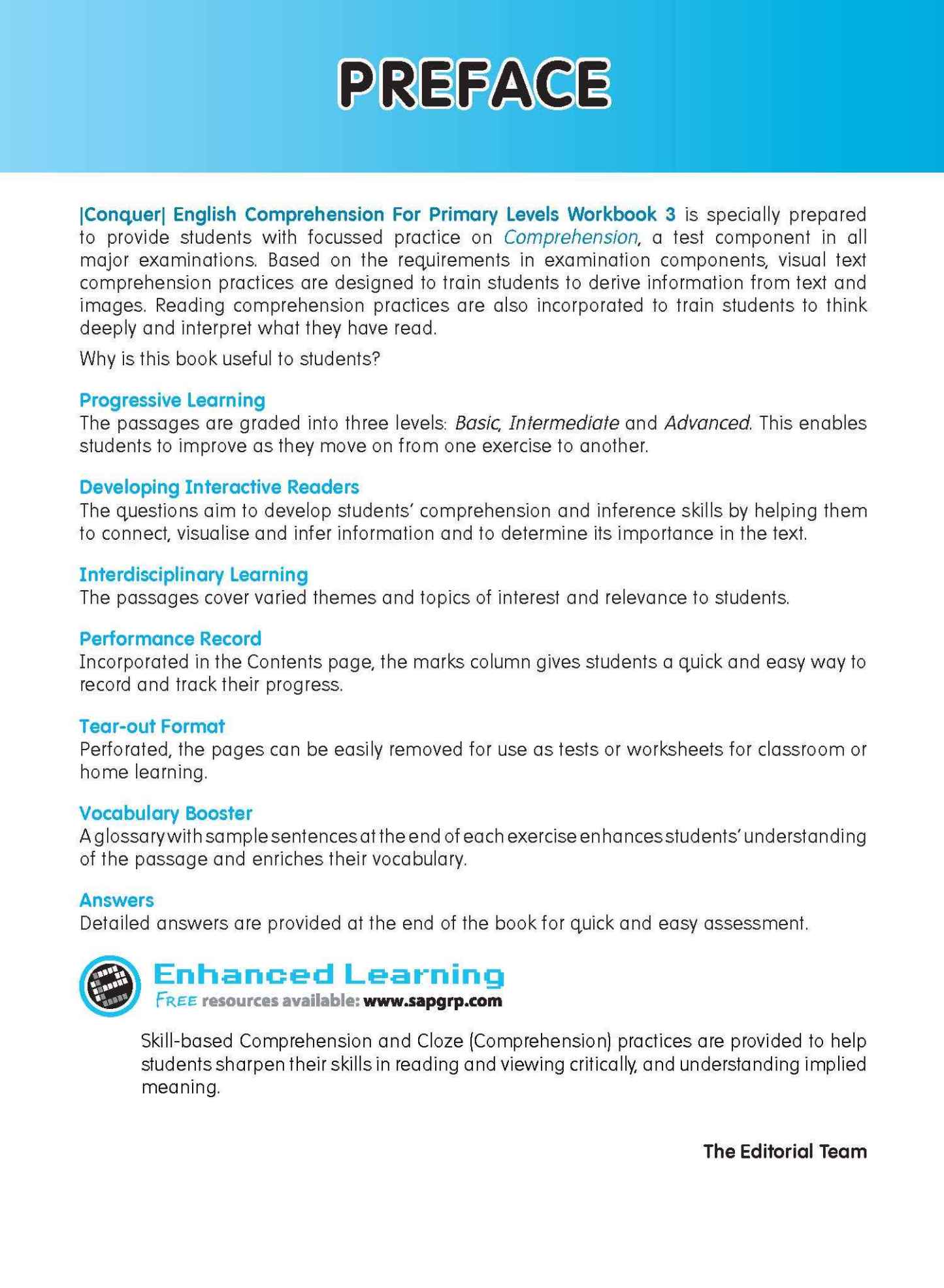 Conquer English Comprehension Workbook 3