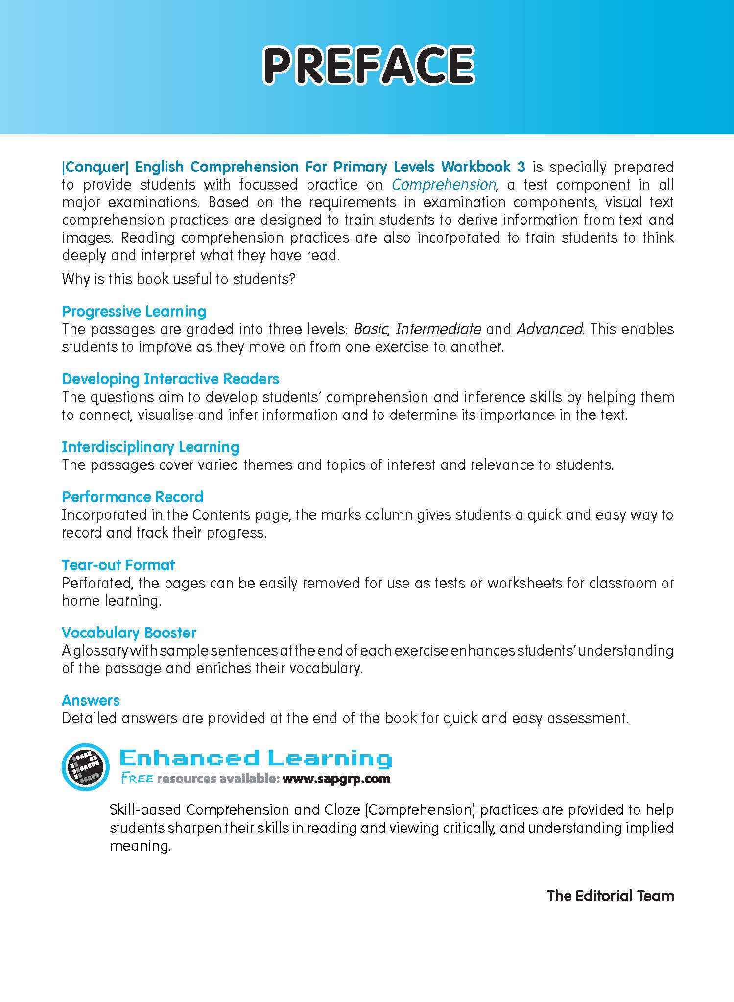 Conquer English Comprehension Workbook 3