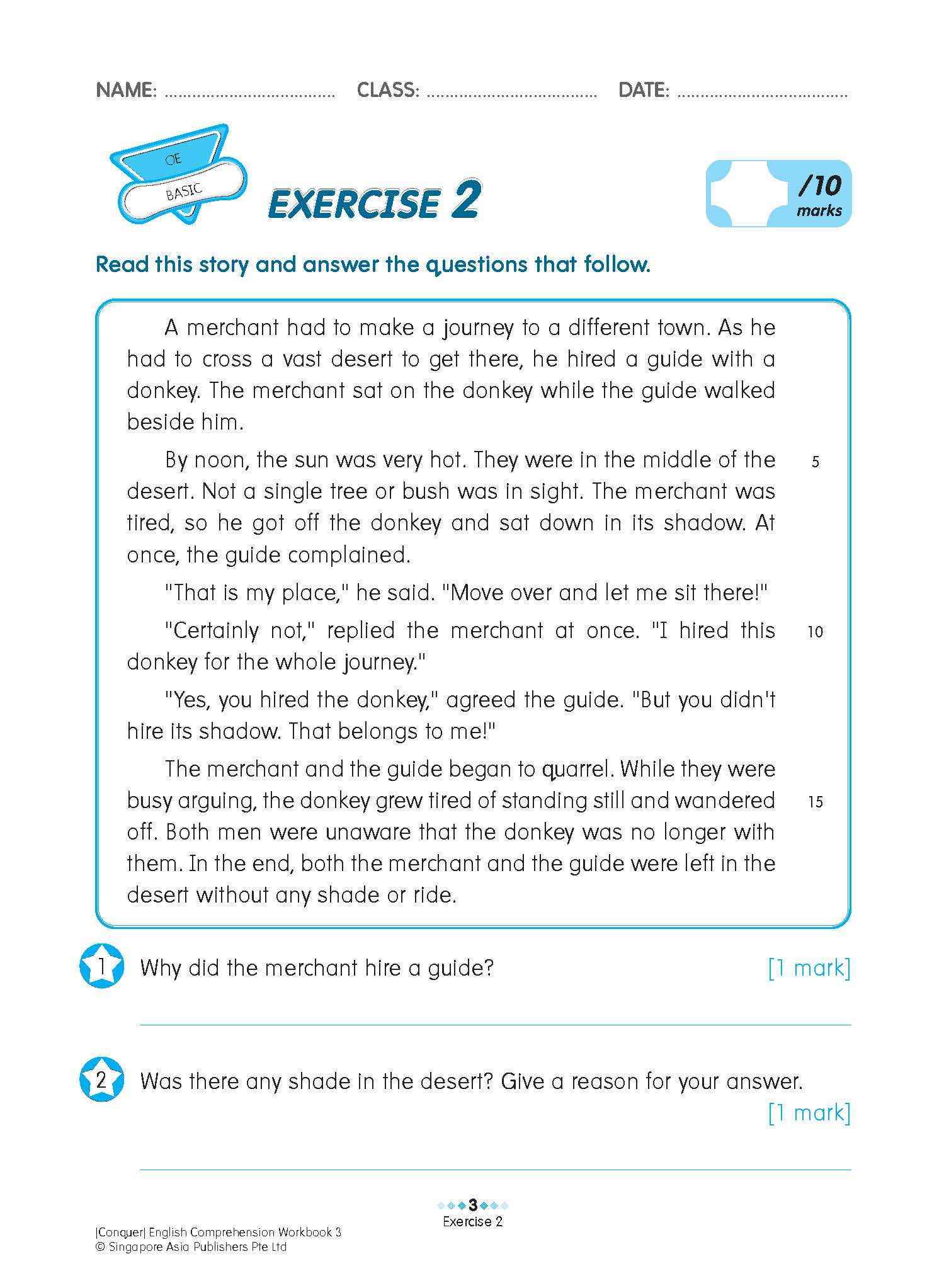Conquer English Comprehension Workbook 3