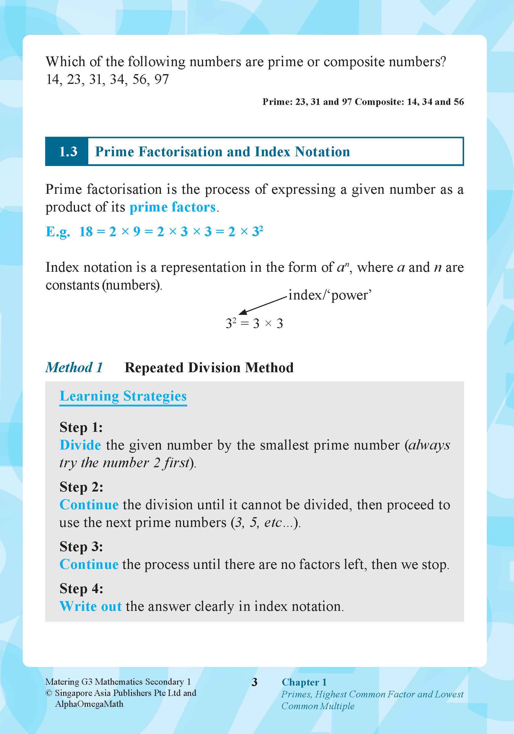 Mastering G3 MATHEMATICS Secondary 1