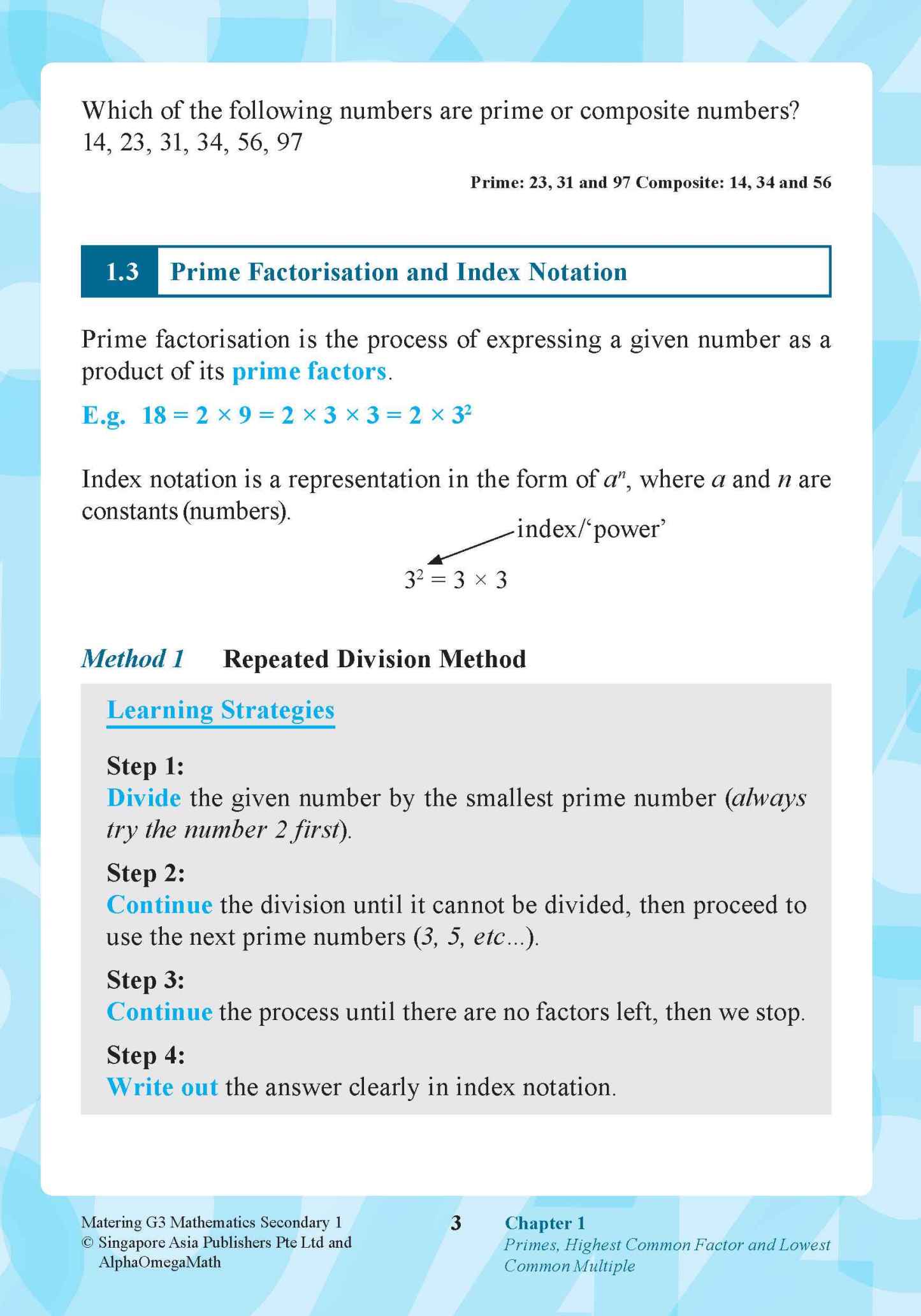 Mastering G3 MATHEMATICS Secondary 1