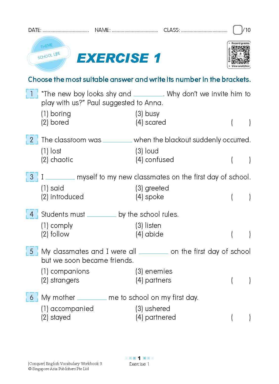 Conquer English Vocabulary Workbook 3