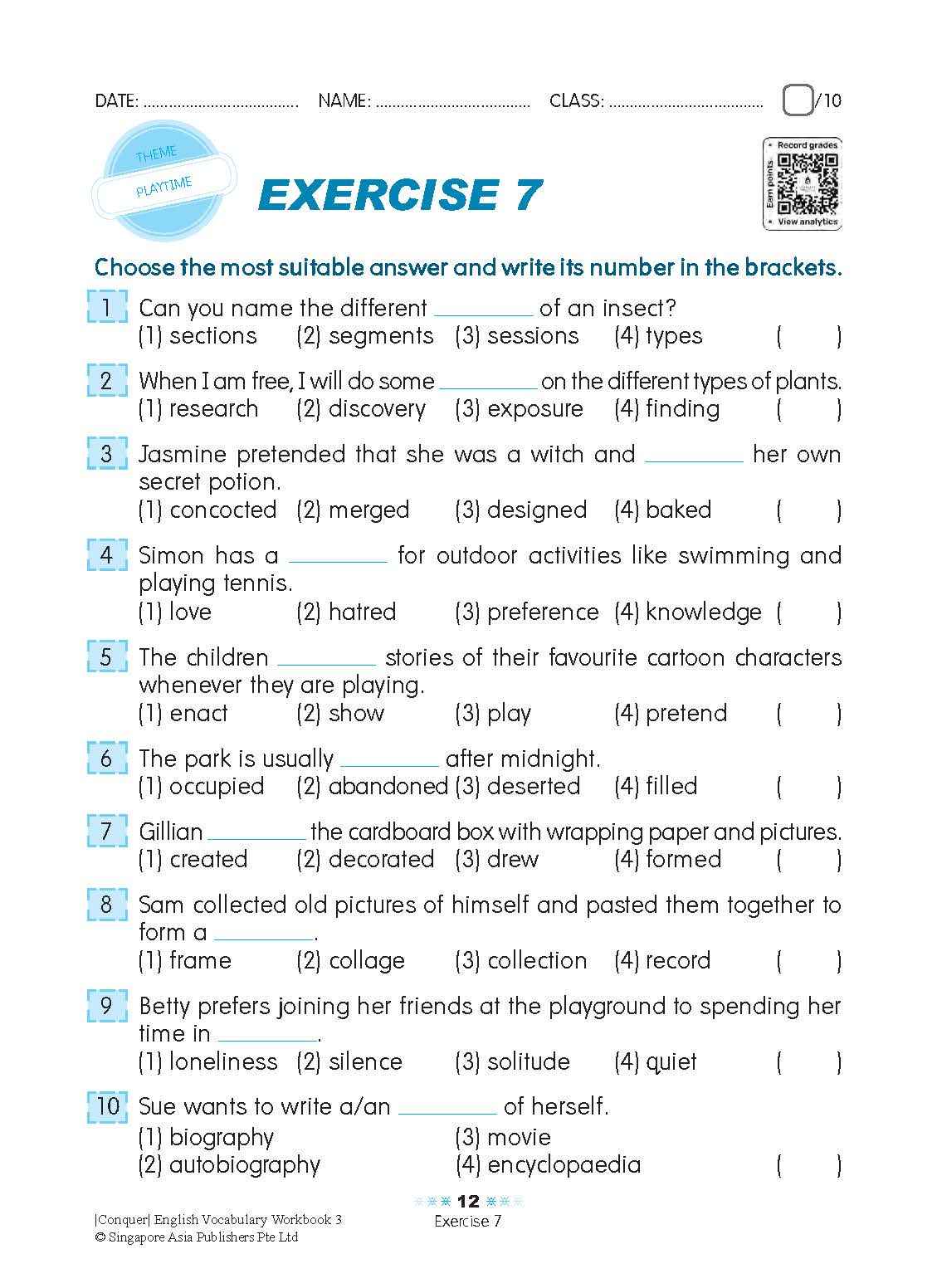 Conquer English Vocabulary Workbook 3