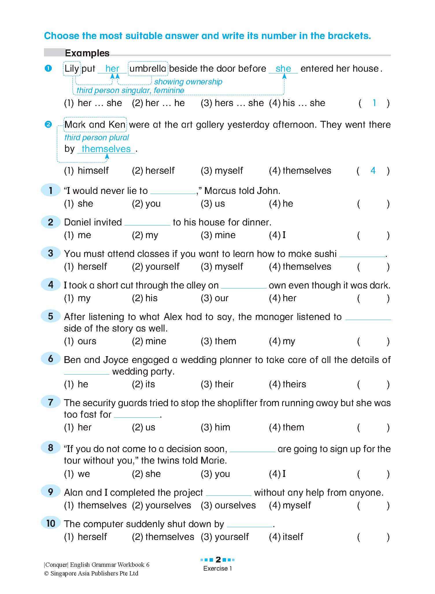 Conquer English Grammar Workbook 6