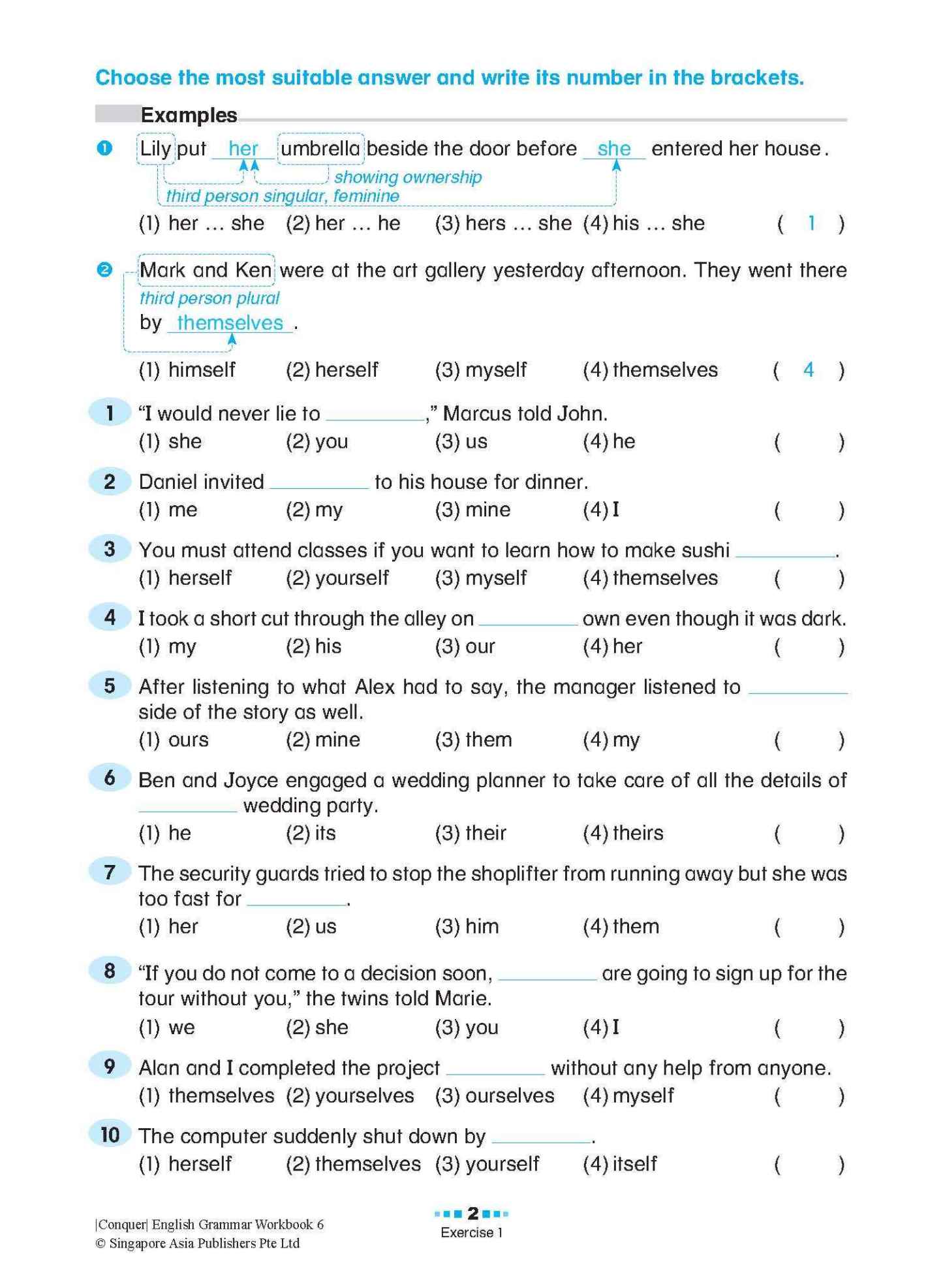 Conquer English Grammar Workbook 6