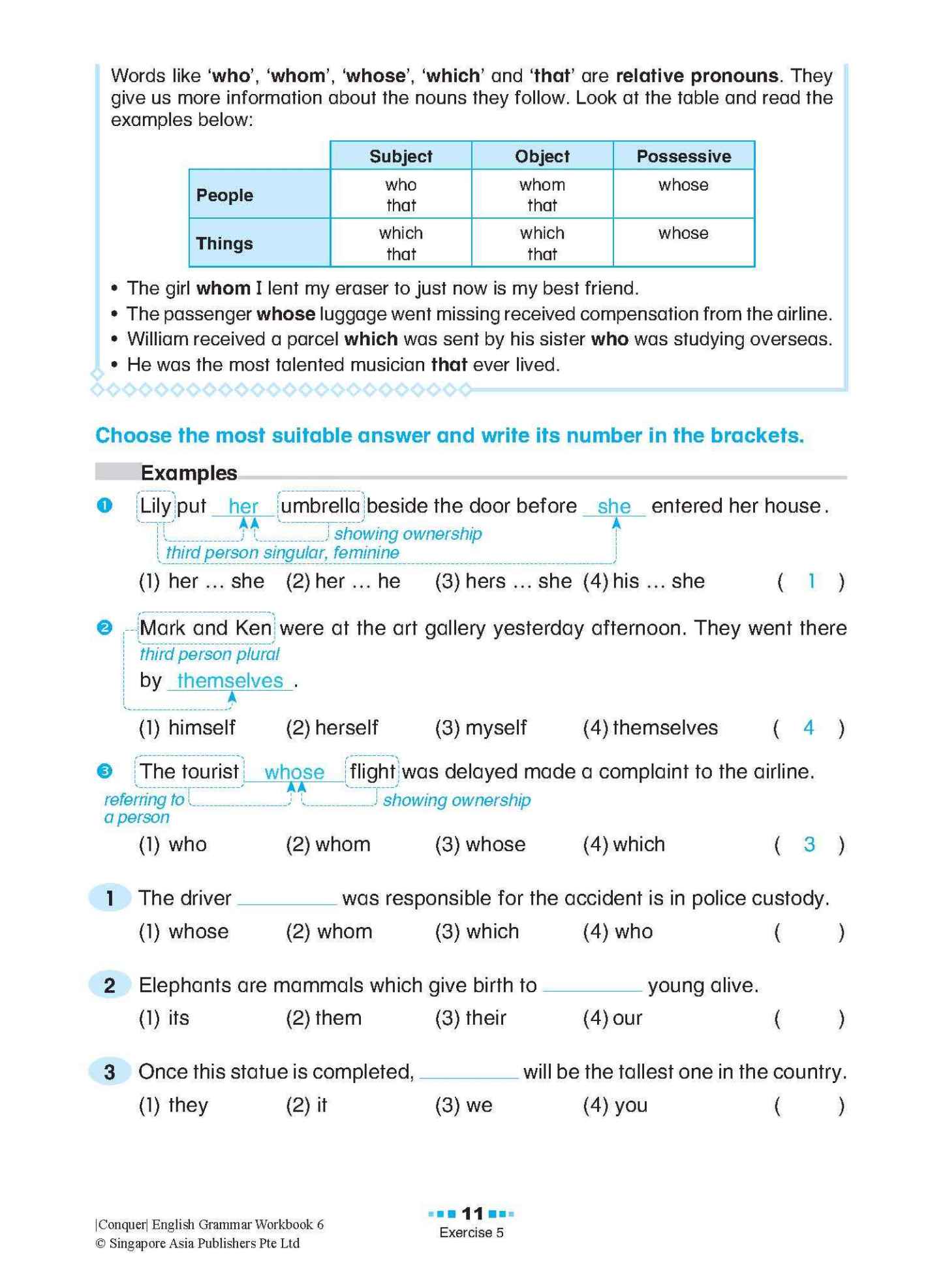 Conquer English Grammar Workbook 6