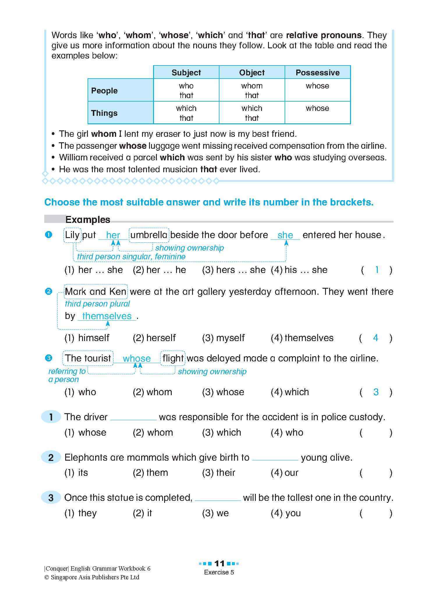 Conquer English Grammar Workbook 6