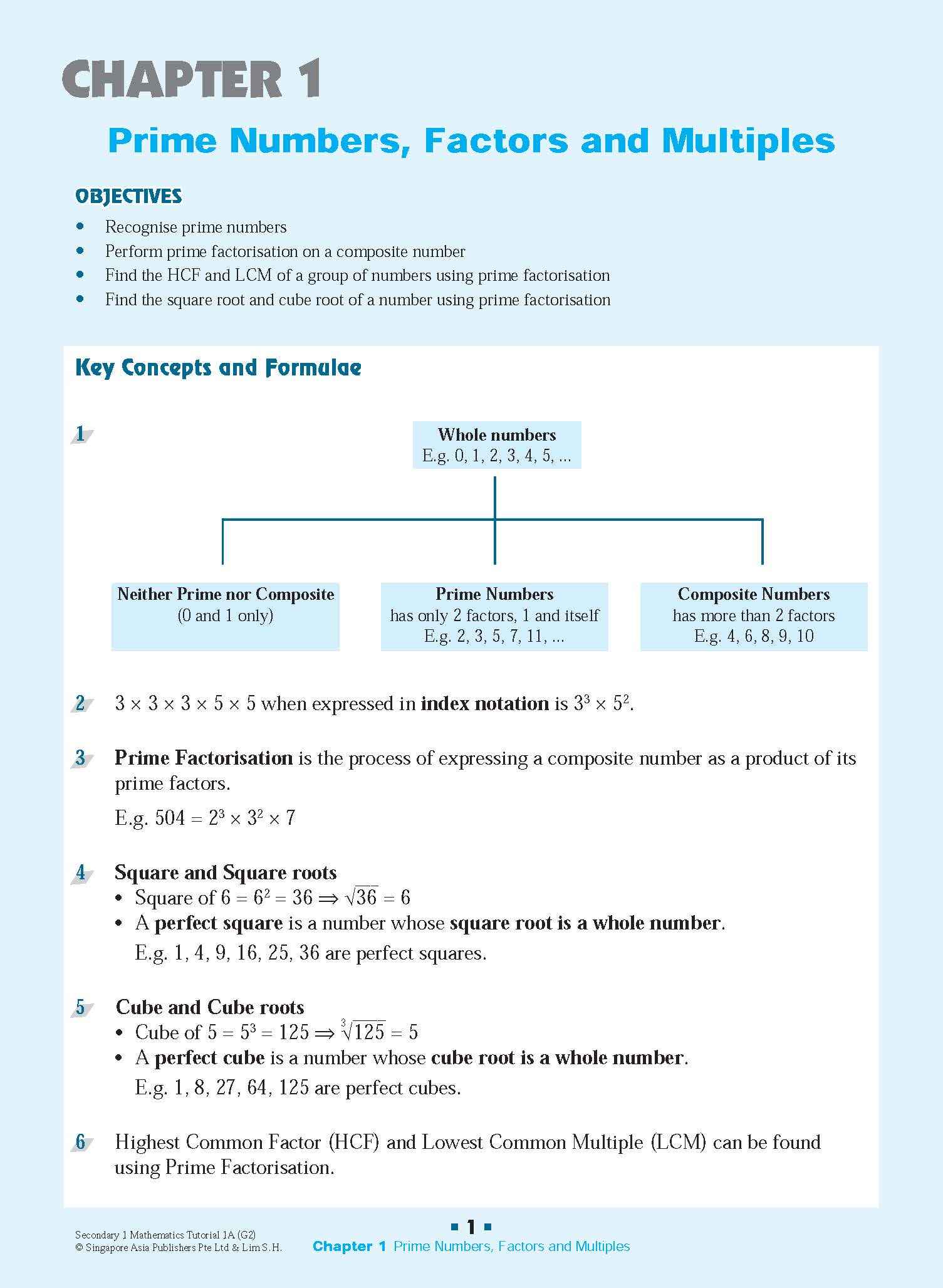 Secondary 1 Mathematics Tutorial 1A [G2]