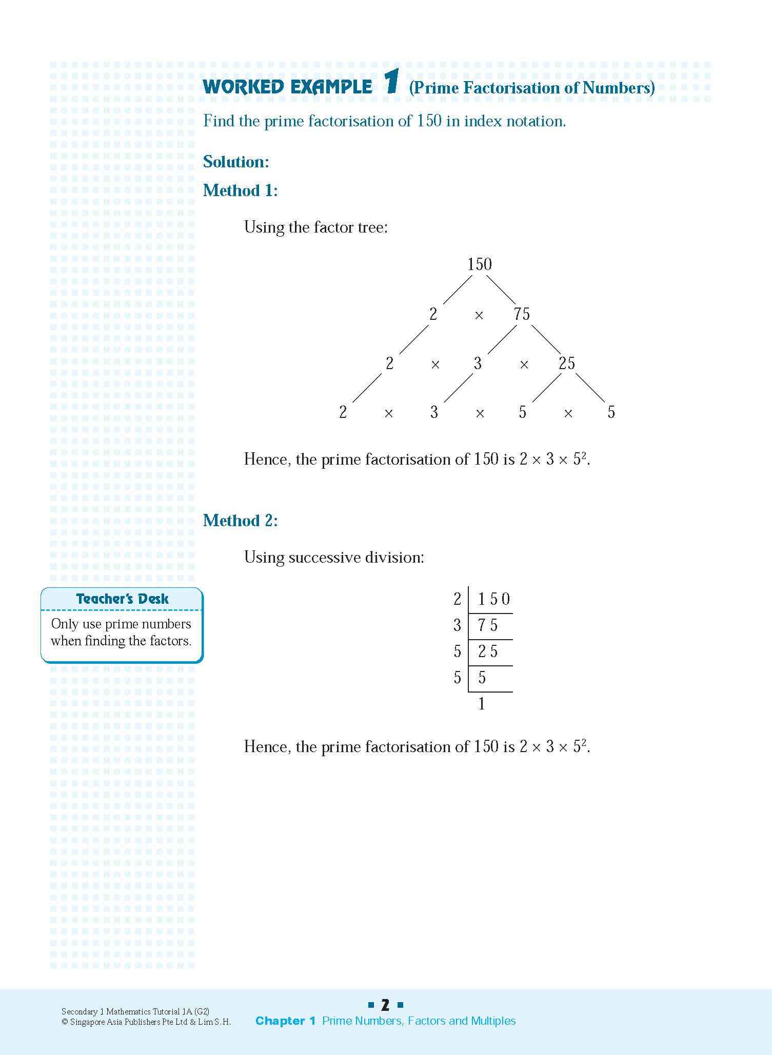 Secondary 1 Mathematics Tutorial 1A [G2]