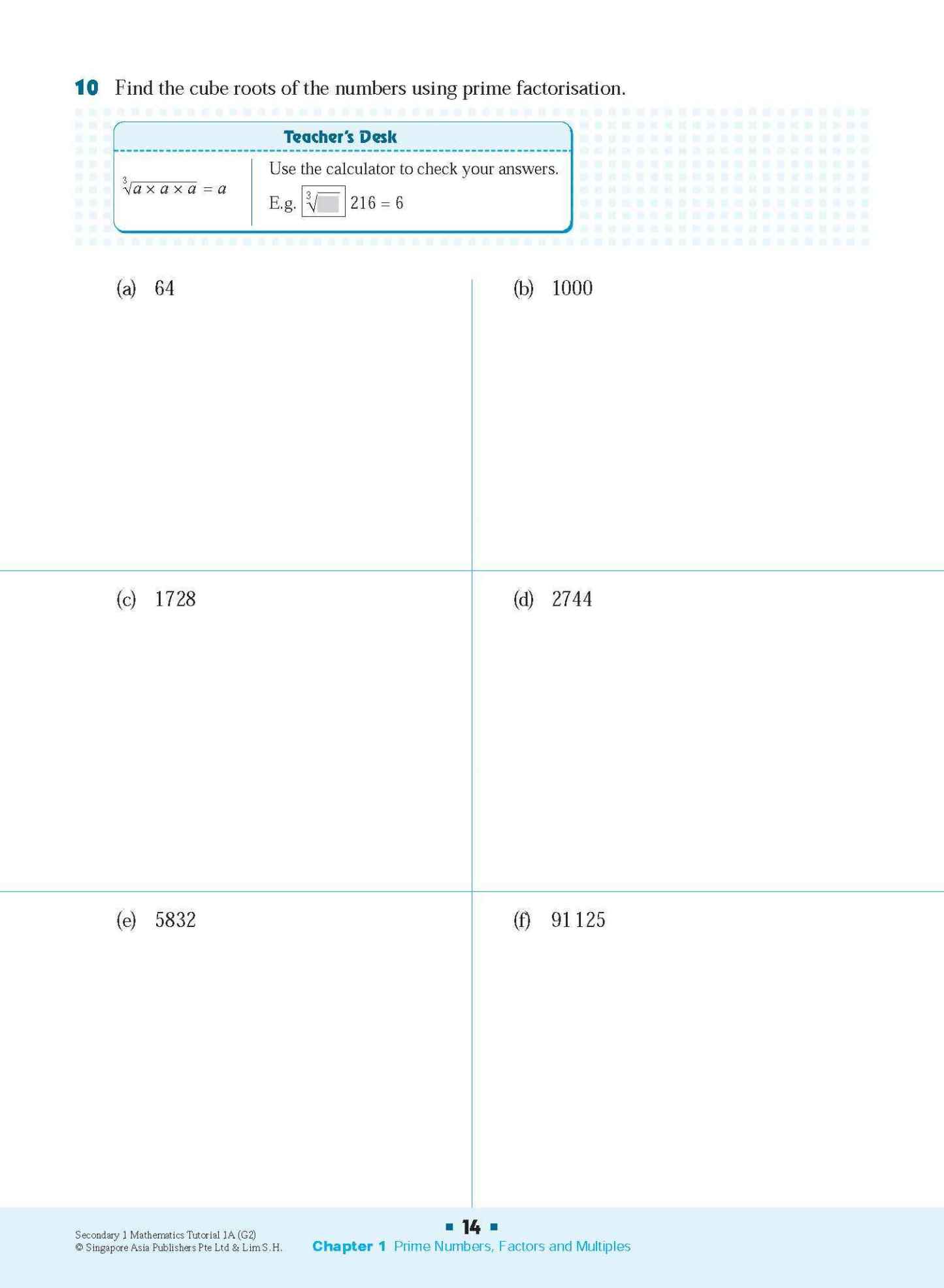 Secondary 1 Mathematics Tutorial 1A [G2]