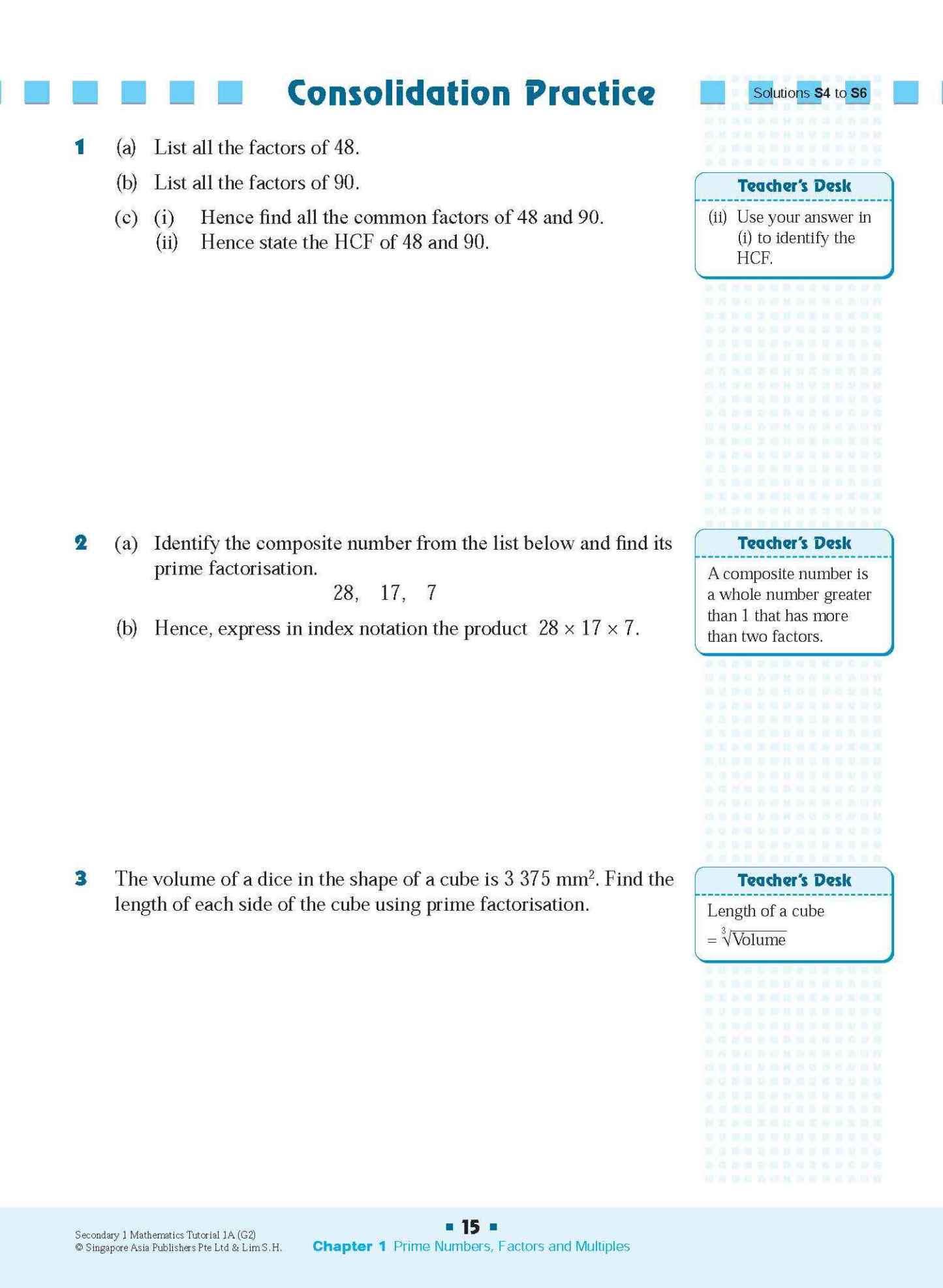 Secondary 1 Mathematics Tutorial 1A [G2]