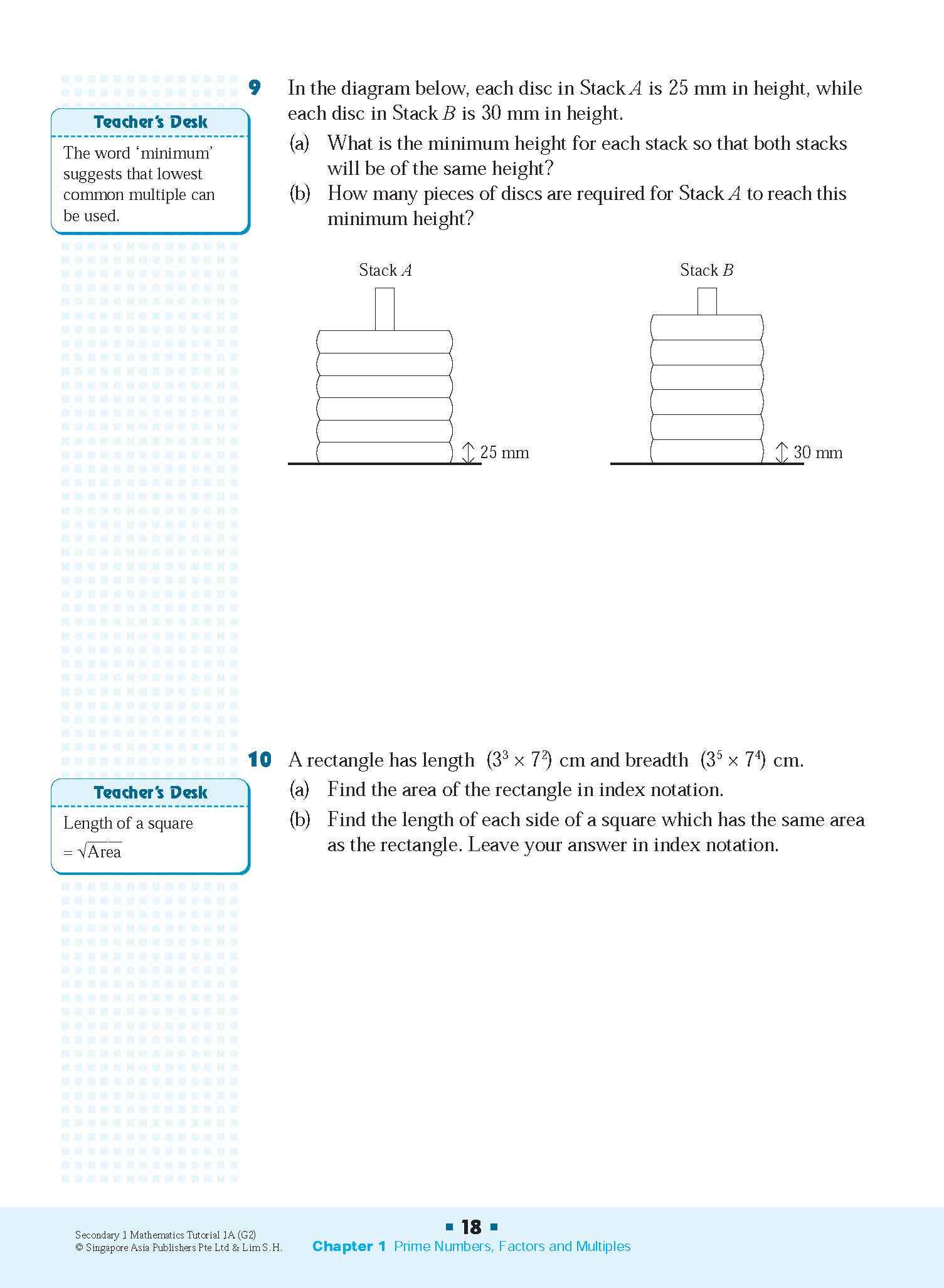 Secondary 1 Mathematics Tutorial 1A [G2]