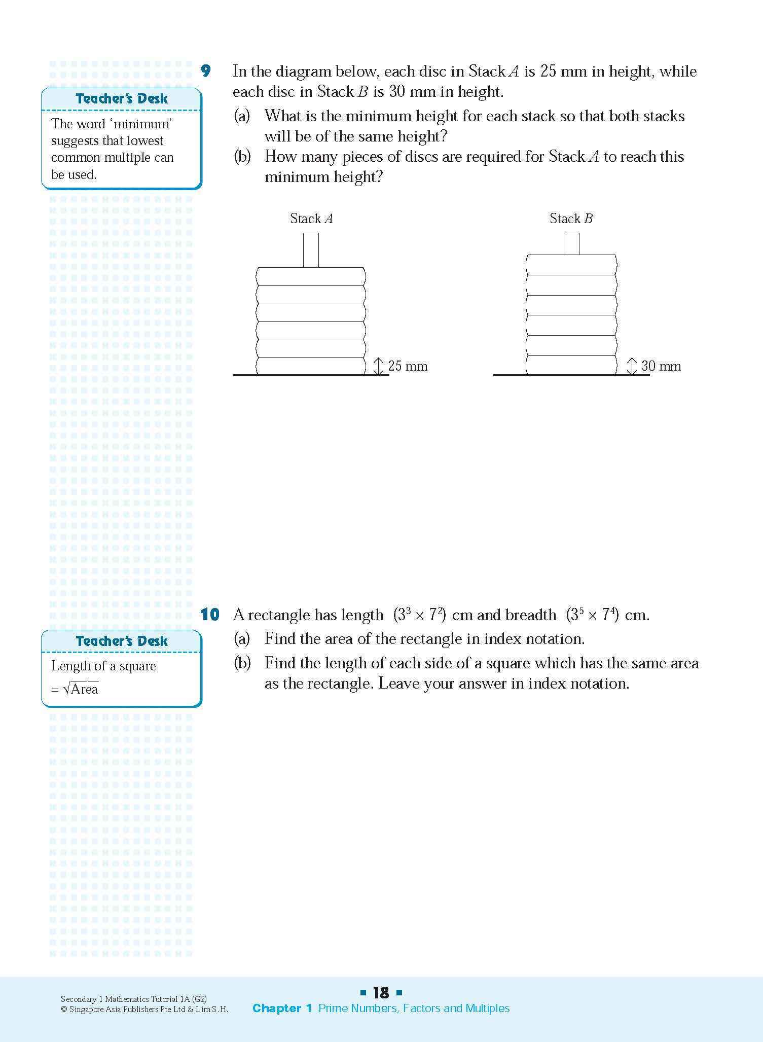 Secondary 1 Mathematics Tutorial 1A [G2]