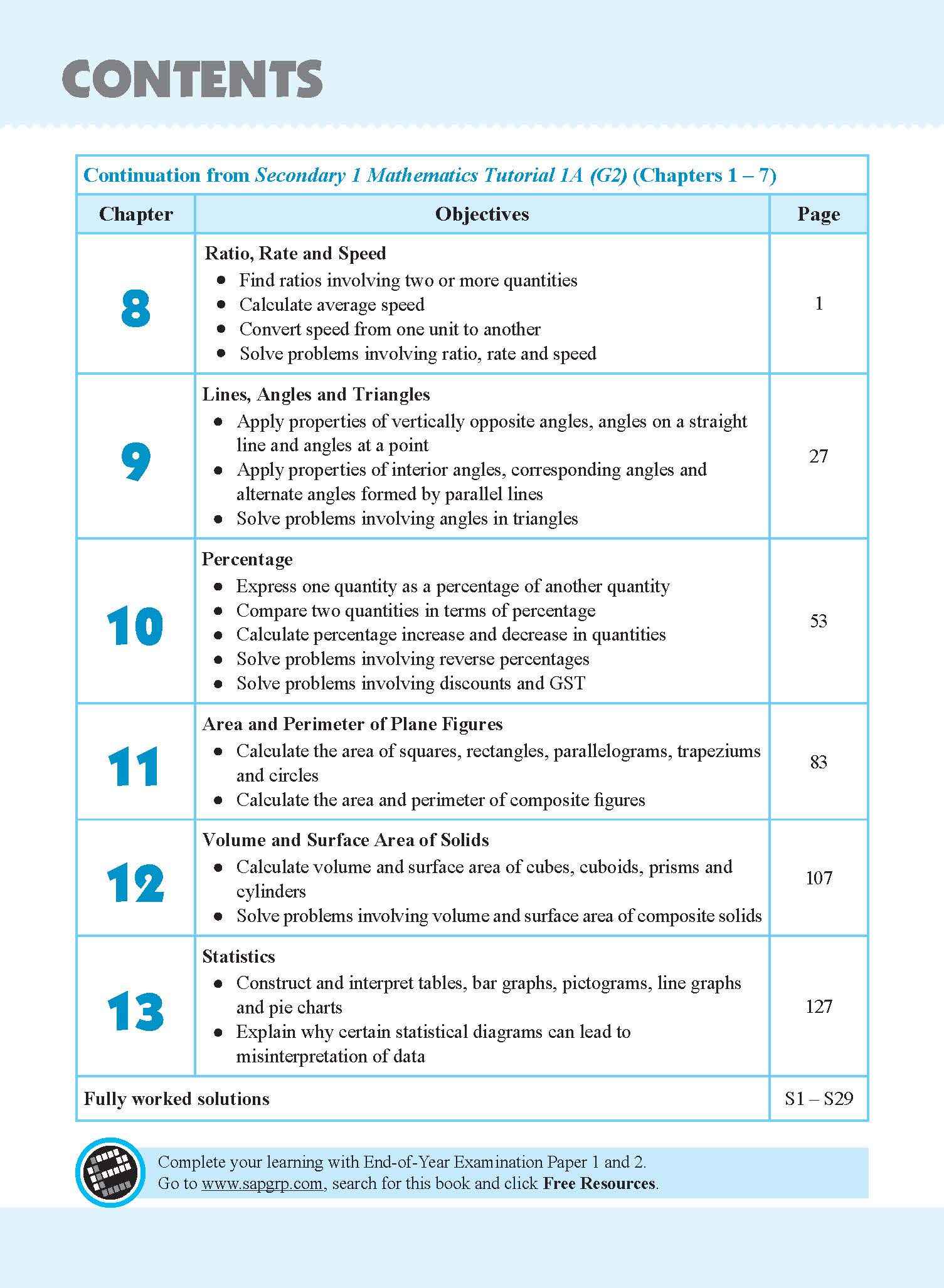 Secondary 1 Mathematics Tutorial 1B [G2]
