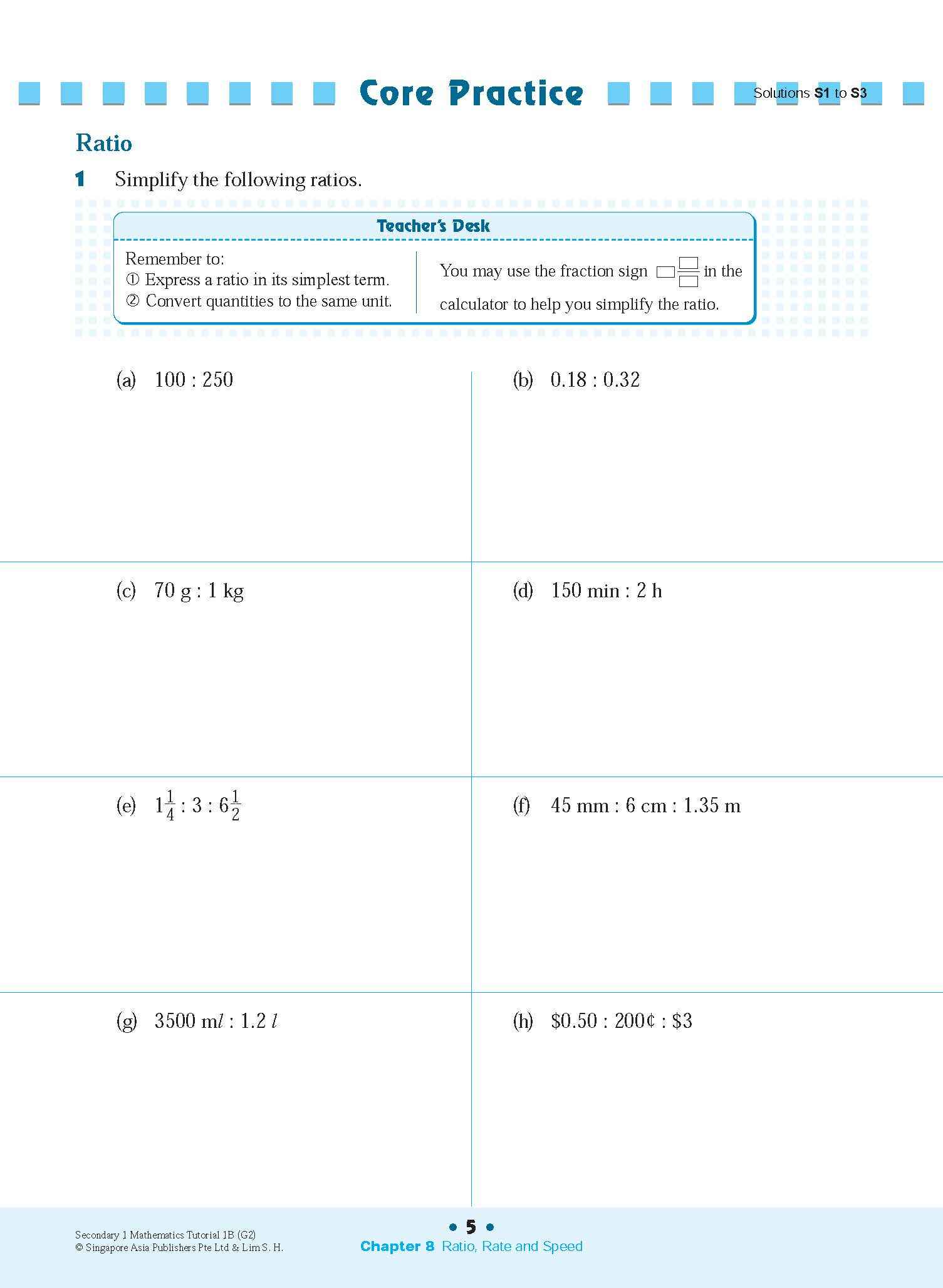 Secondary 1 Mathematics Tutorial 1B [G2]