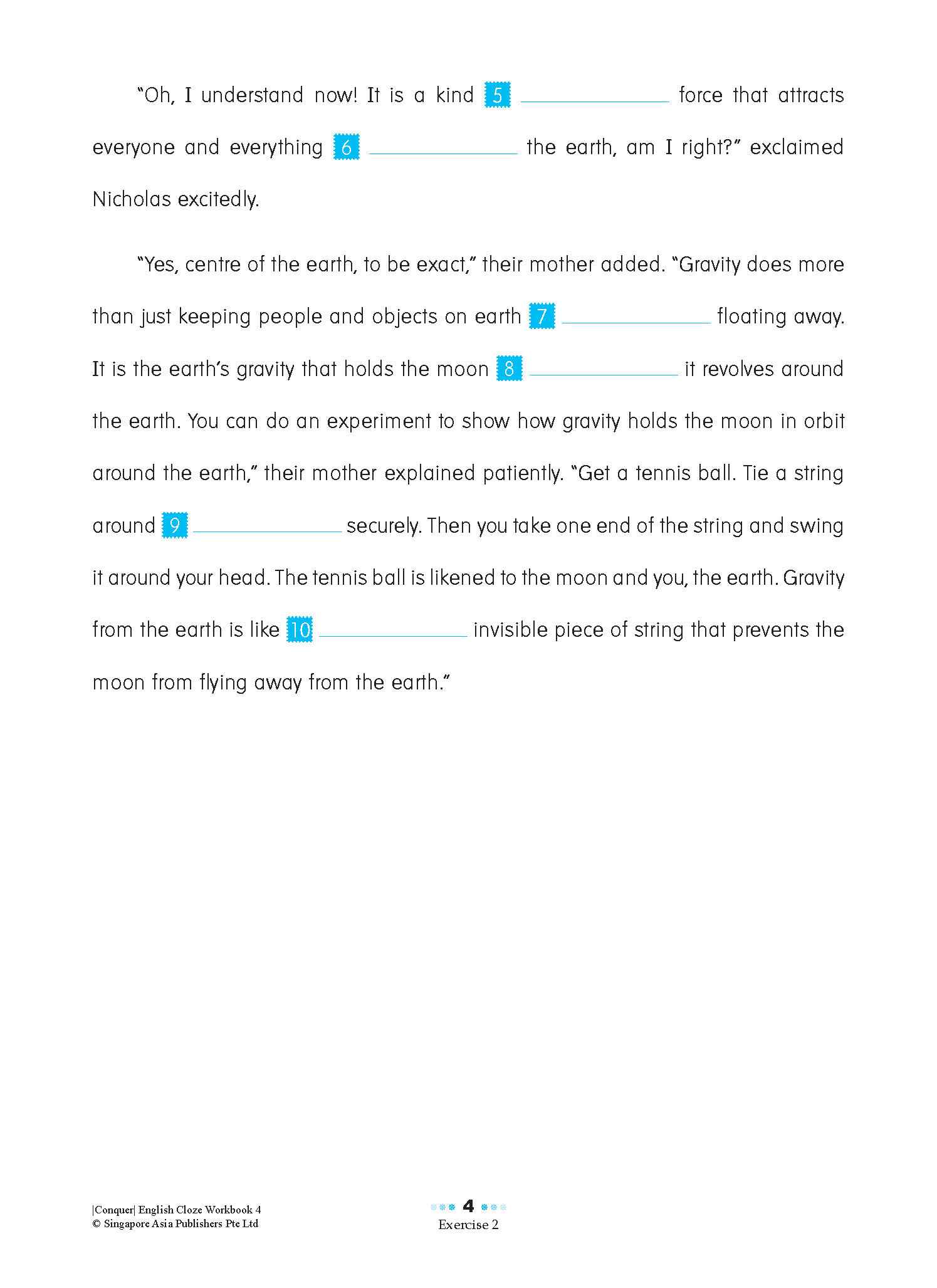 Conquer ENGLISH CLOZE Workbook 4