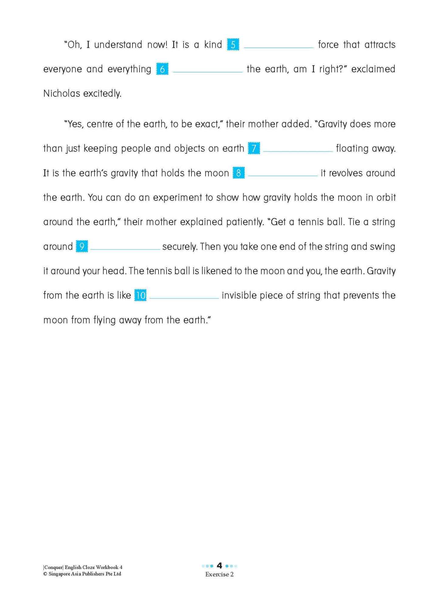 Conquer ENGLISH CLOZE Workbook 4