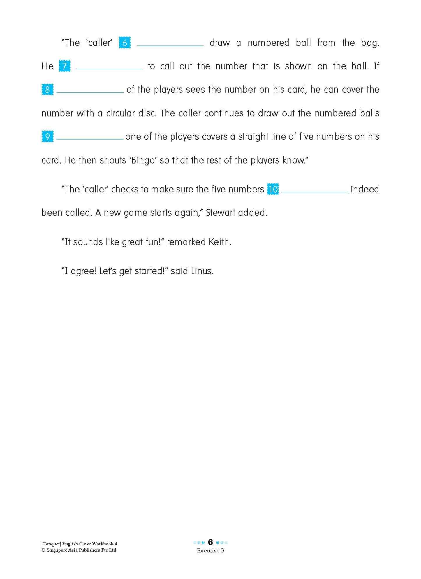 Conquer ENGLISH CLOZE Workbook 4