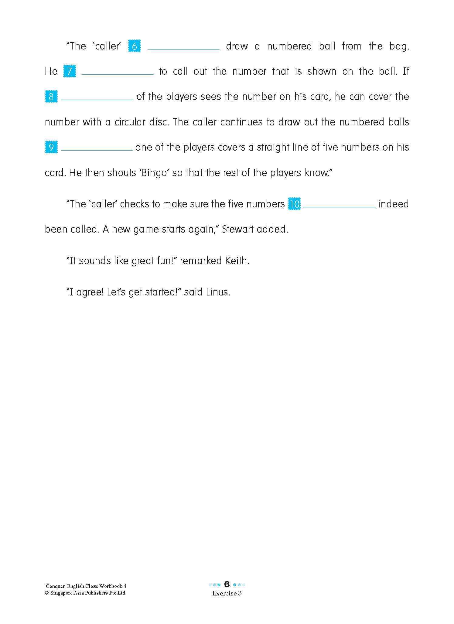 Conquer ENGLISH CLOZE Workbook 4