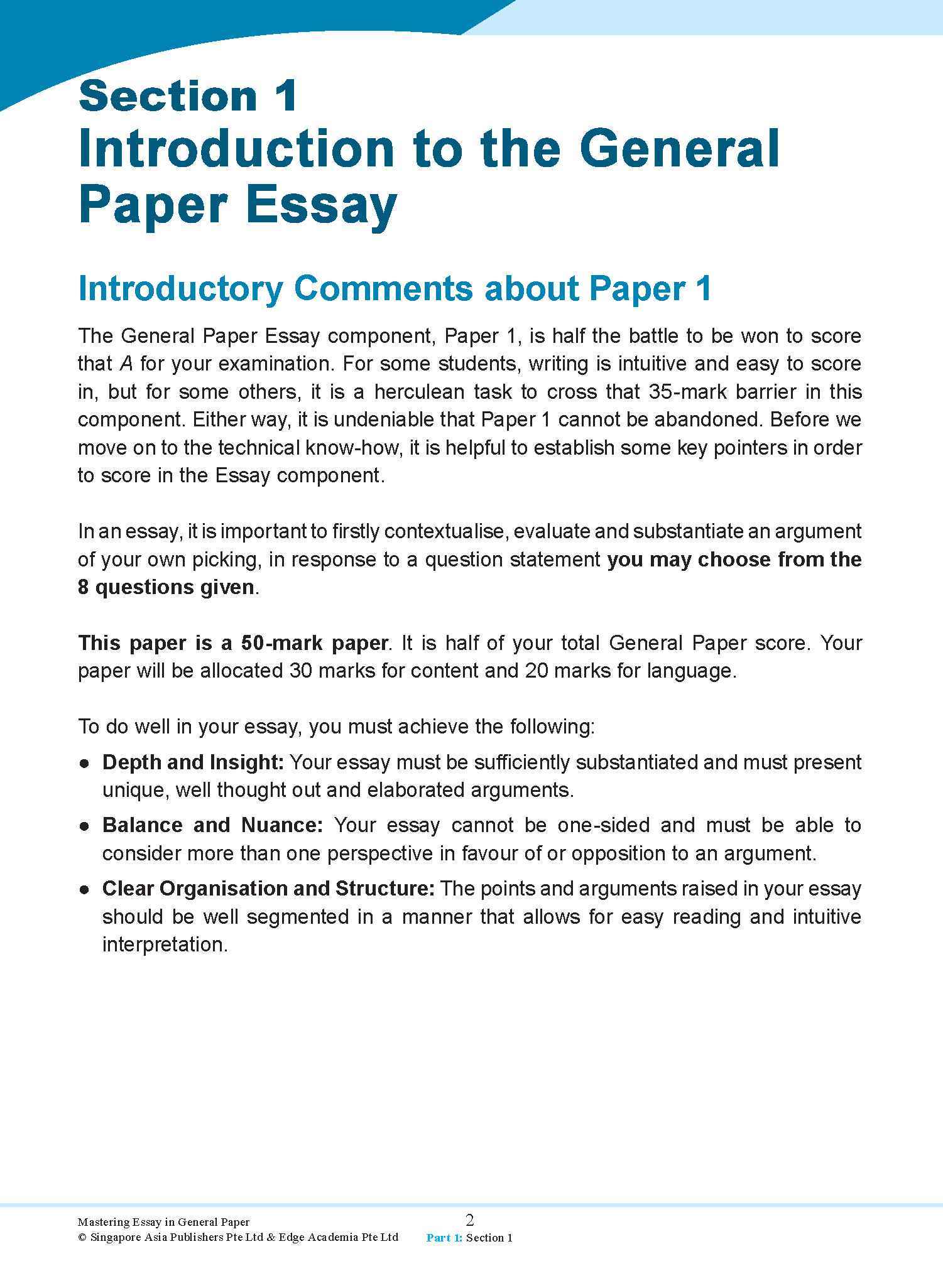Mastering ESSAY IN GENERAL PAPER