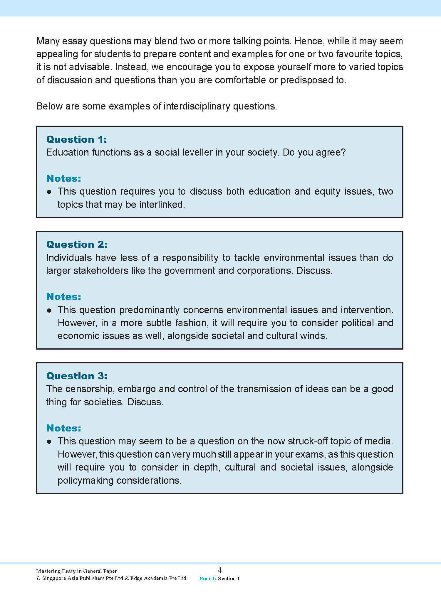 Mastering ESSAY IN GENERAL PAPER