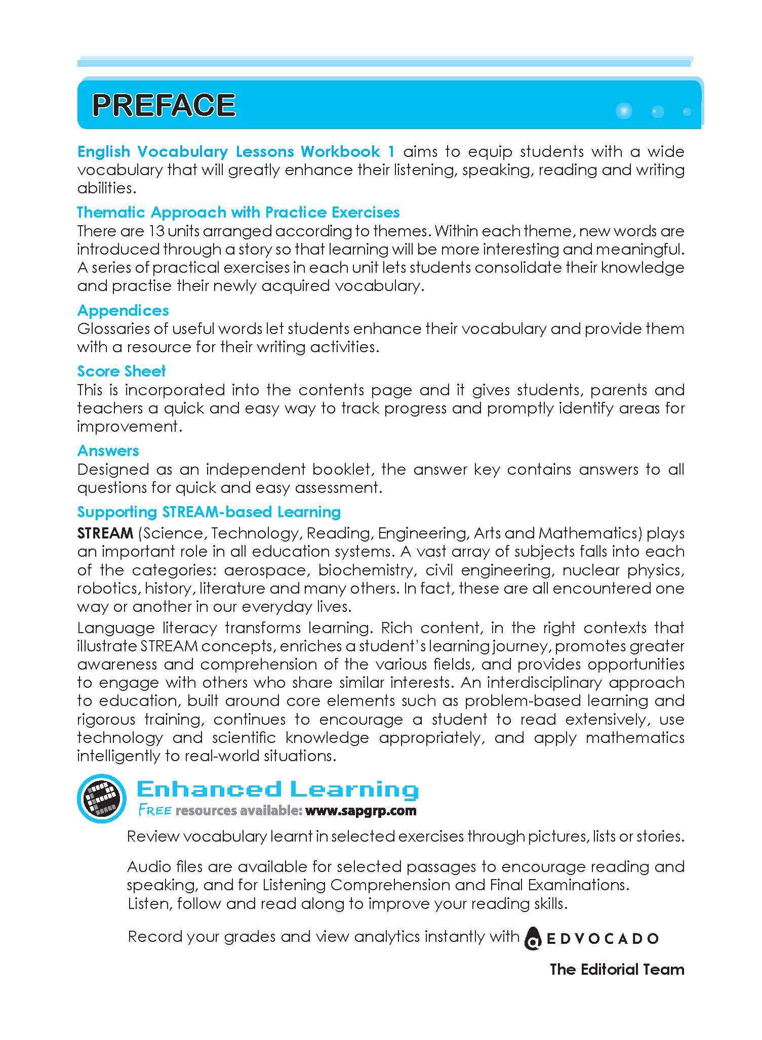 ENGLISH VOCABULARY LESSONS Workbook 1