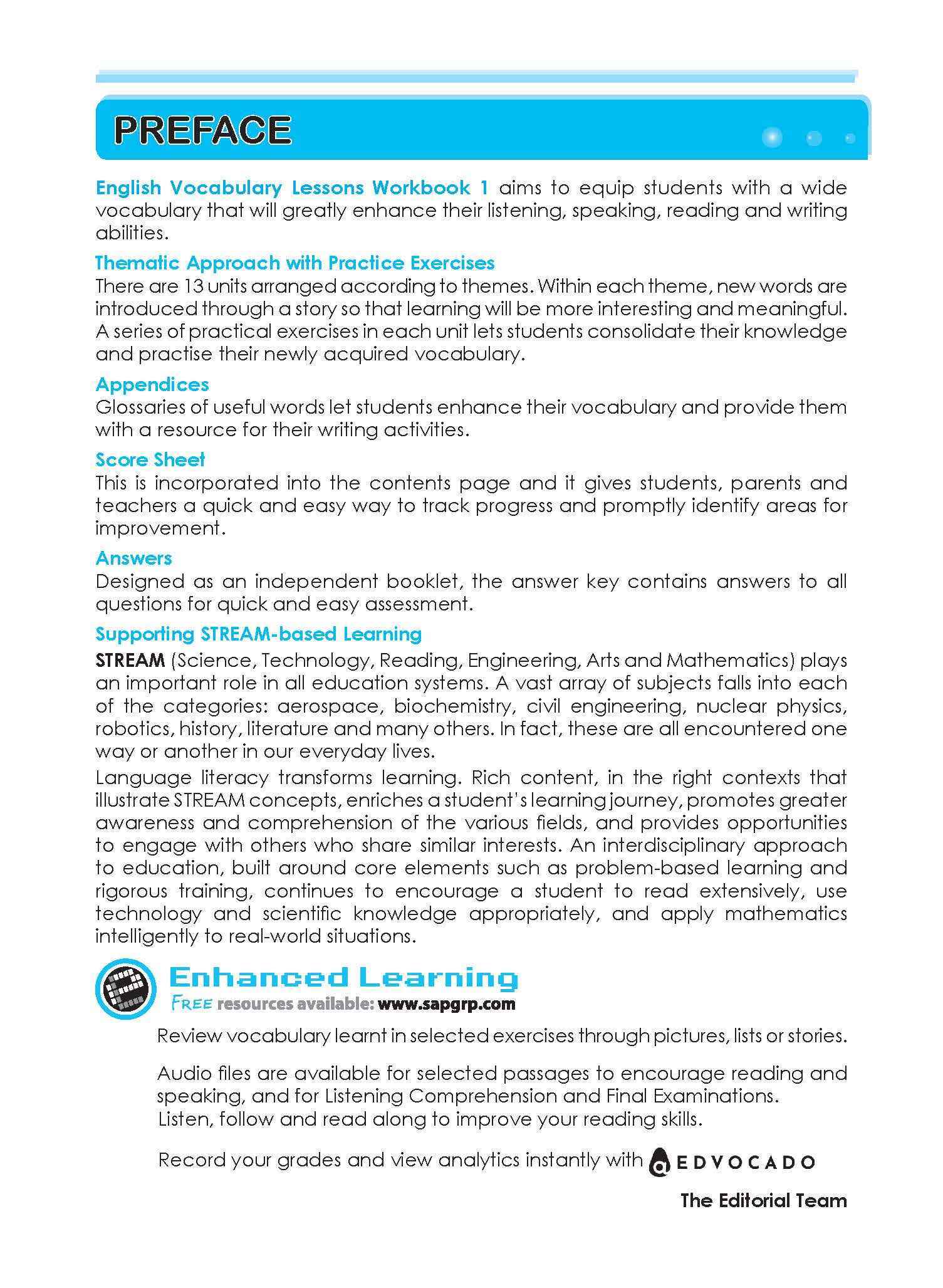 ENGLISH VOCABULARY LESSONS Workbook 1