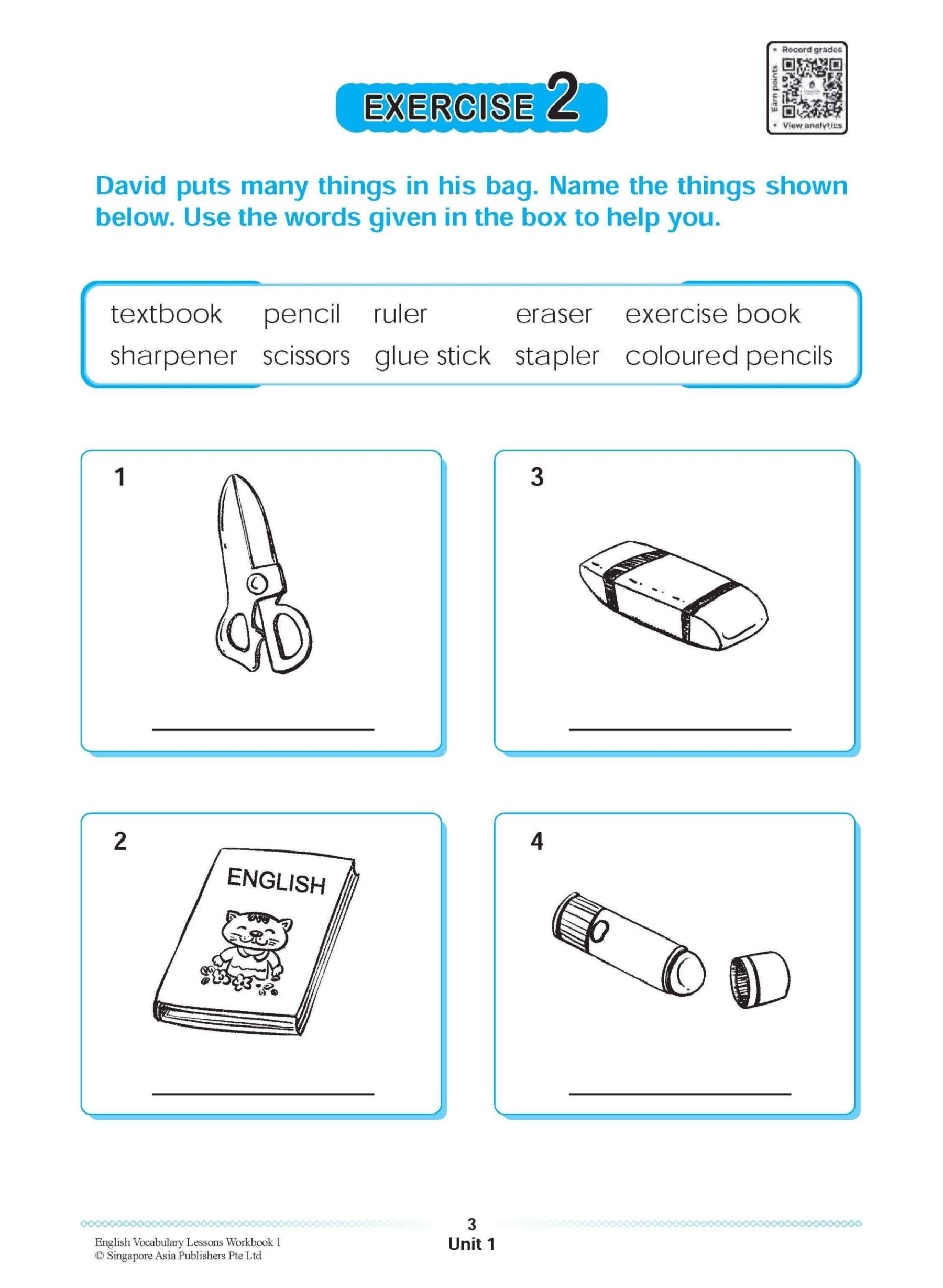 ENGLISH VOCABULARY LESSONS Workbook 1