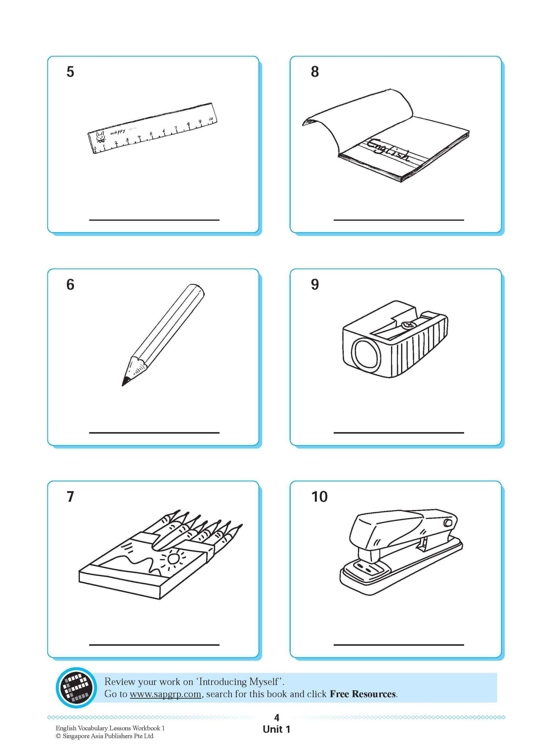 ENGLISH VOCABULARY LESSONS Workbook 1
