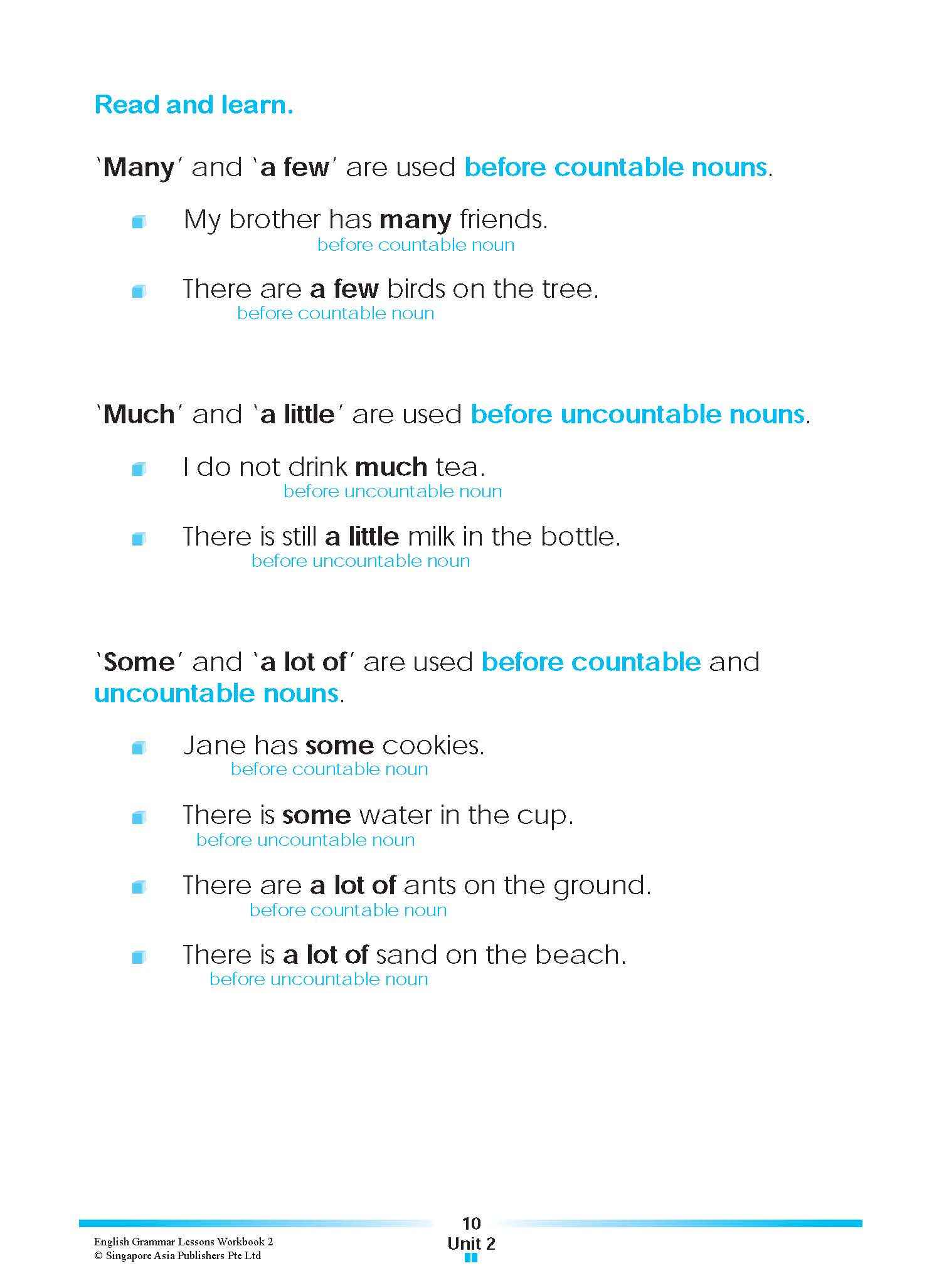 ENGLISH GRAMMAR LESSONS Workbook 2