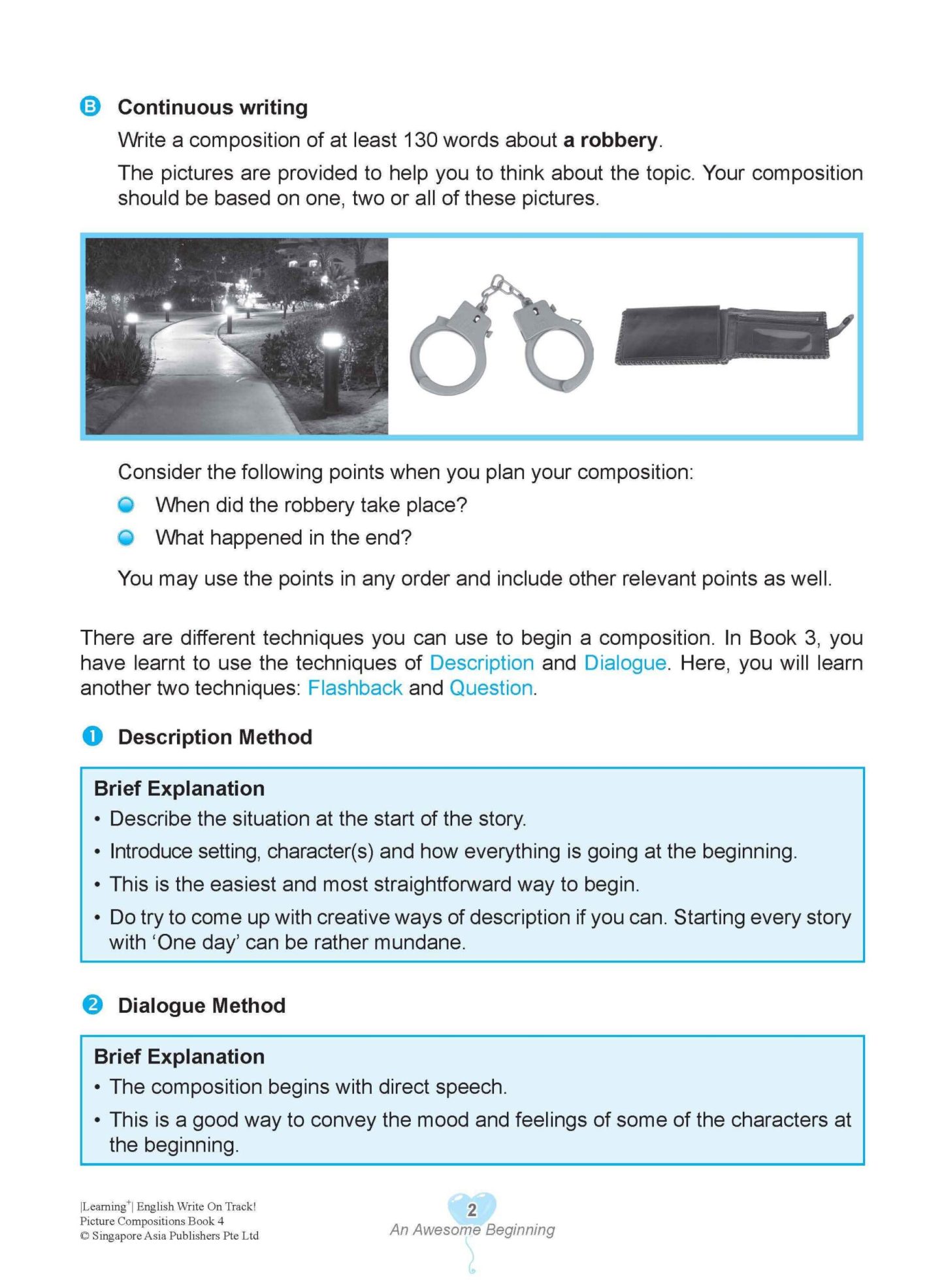 LEARNING+ English Write on Track! PICTURE COMPOSITIONS Book 4