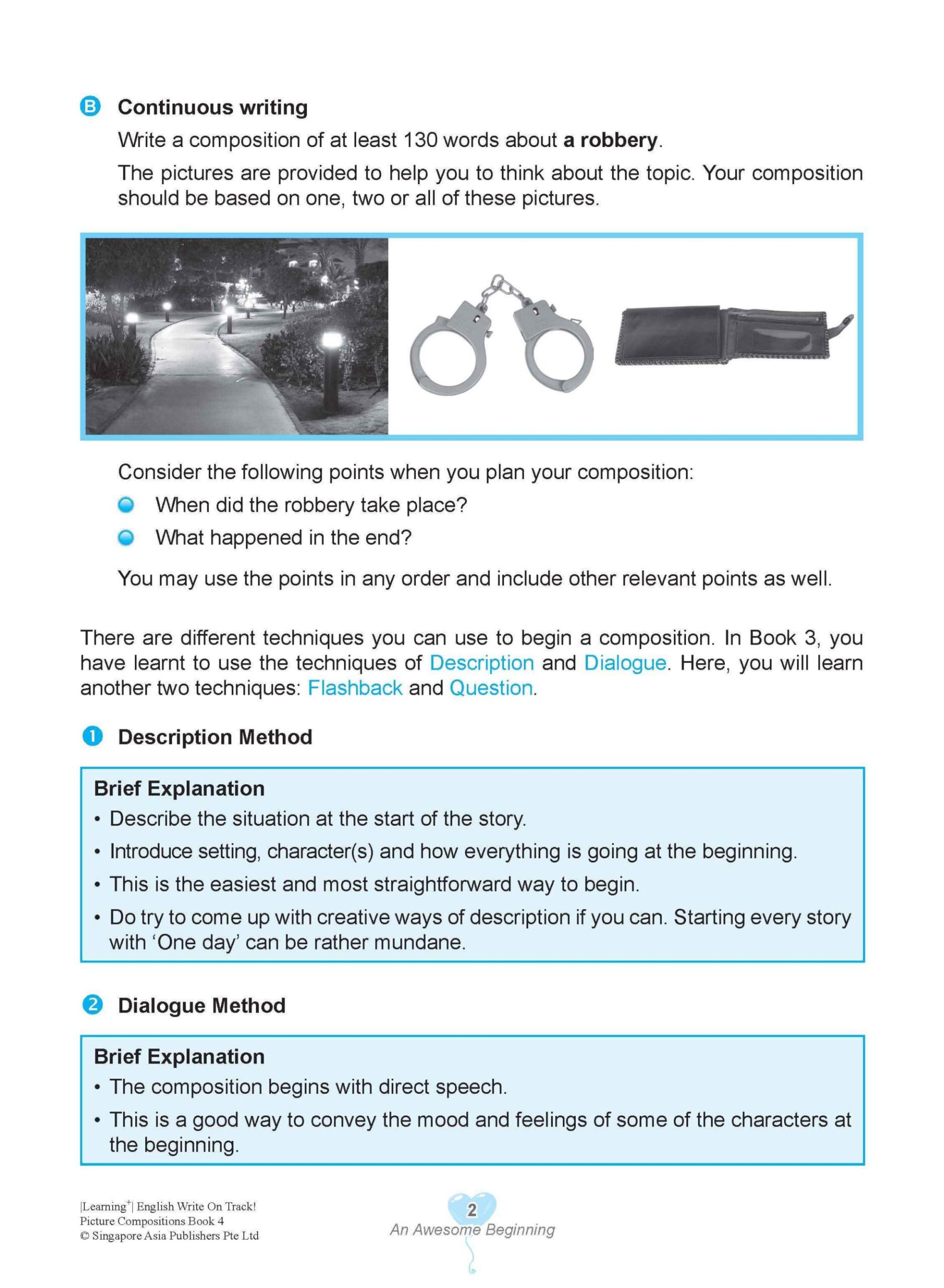 LEARNING+ English Write on Track! PICTURE COMPOSITIONS Book 4