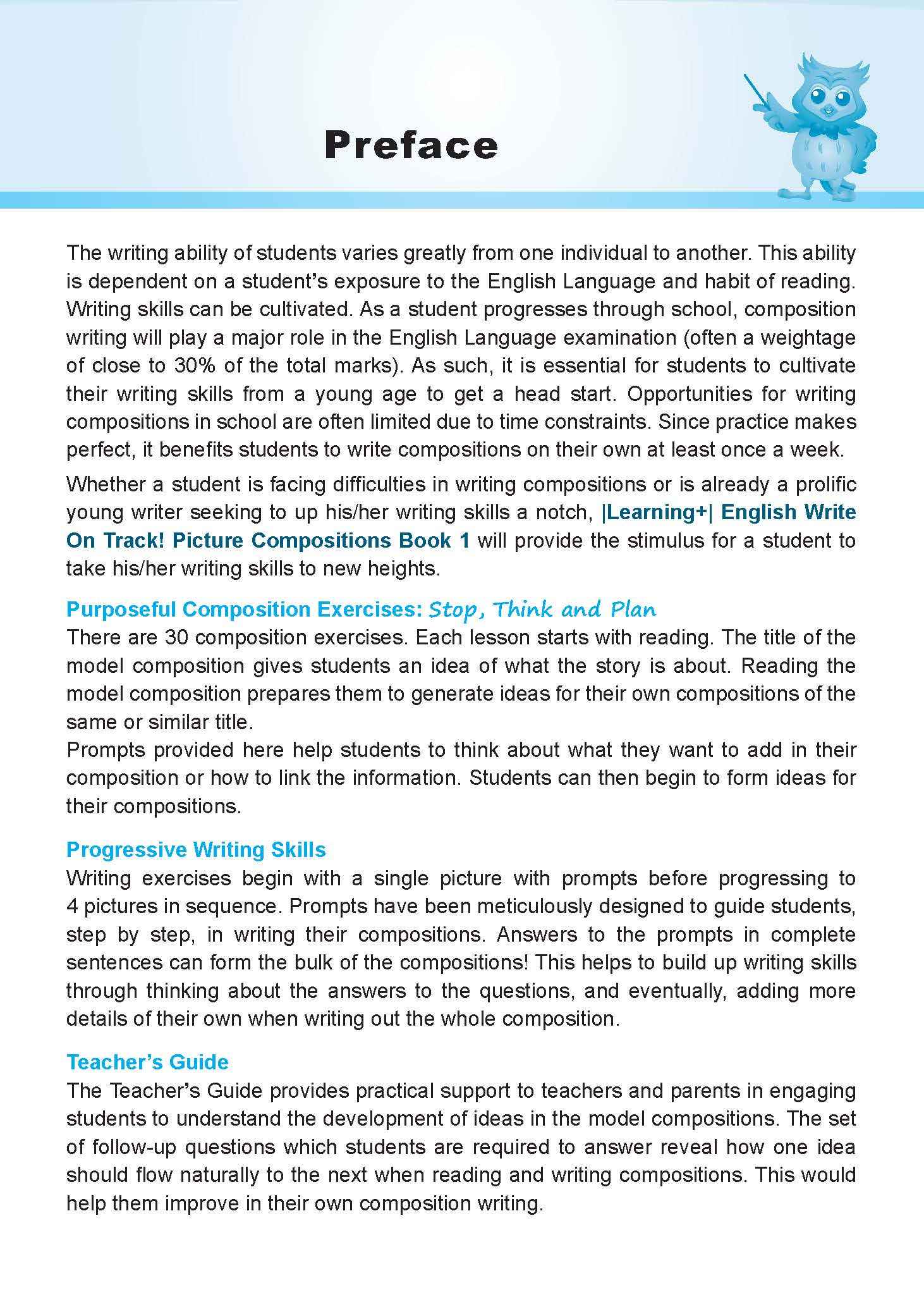 LEARNING+ English Write on Track! PICTURE COMPOSITIONS Book 1