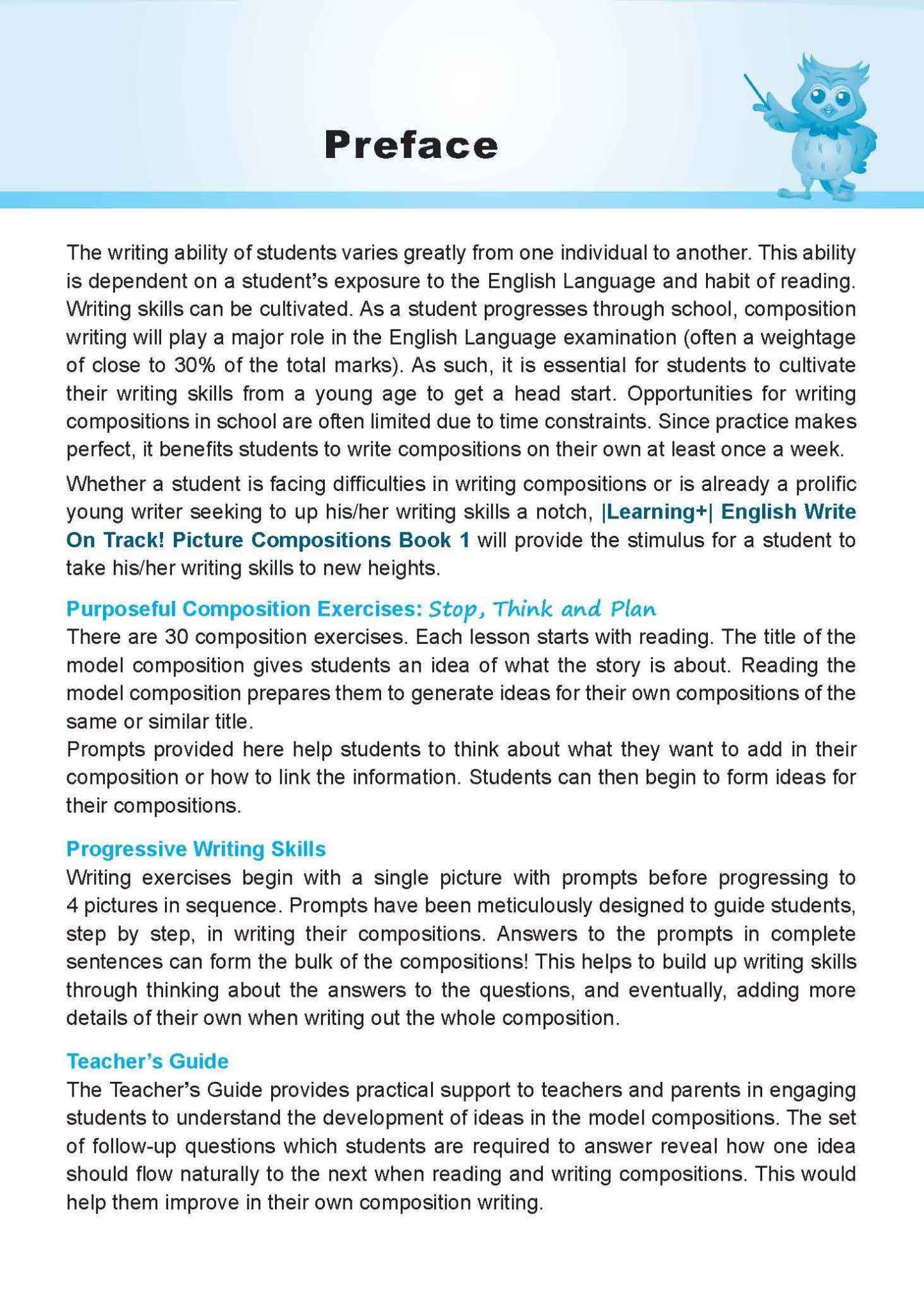 LEARNING+ English Write on Track! PICTURE COMPOSITIONS Book 1