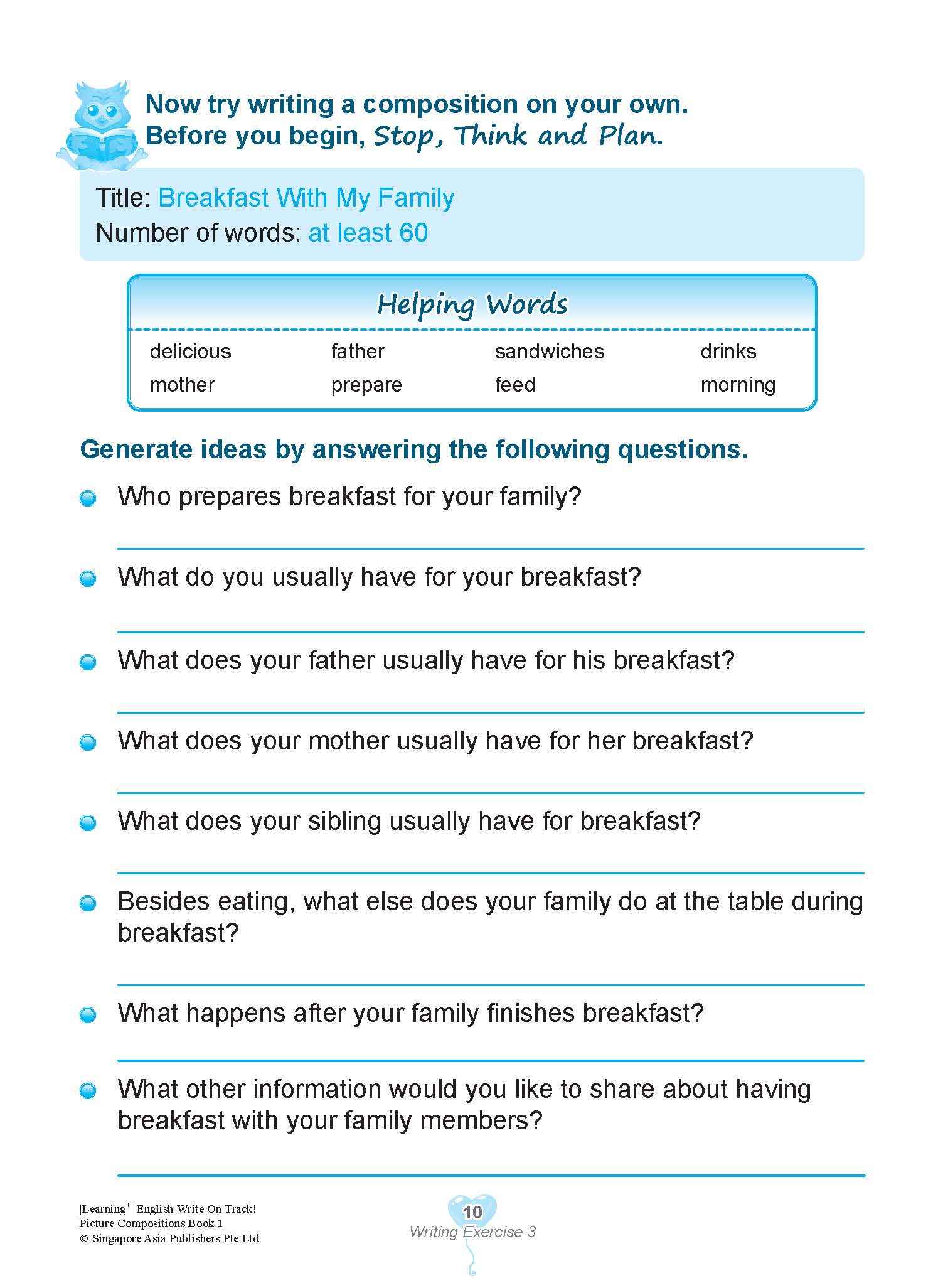 LEARNING+ English Write on Track! PICTURE COMPOSITIONS Book 1