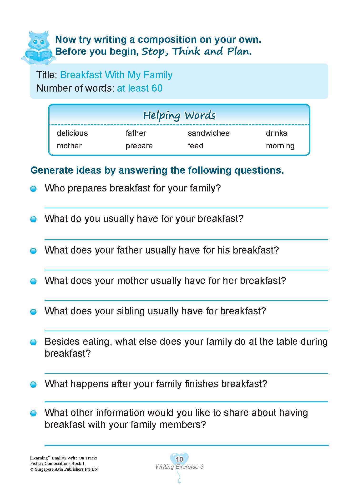 LEARNING+ English Write on Track! PICTURE COMPOSITIONS Book 1