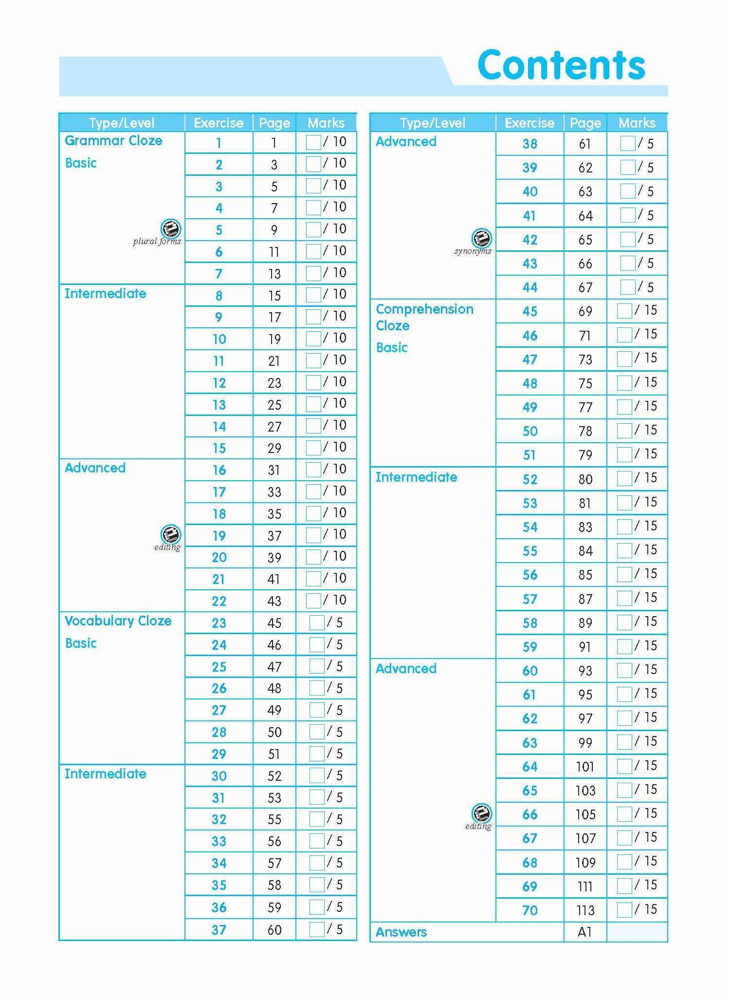 Conquer ENGLISH CLOZE Workbook 6