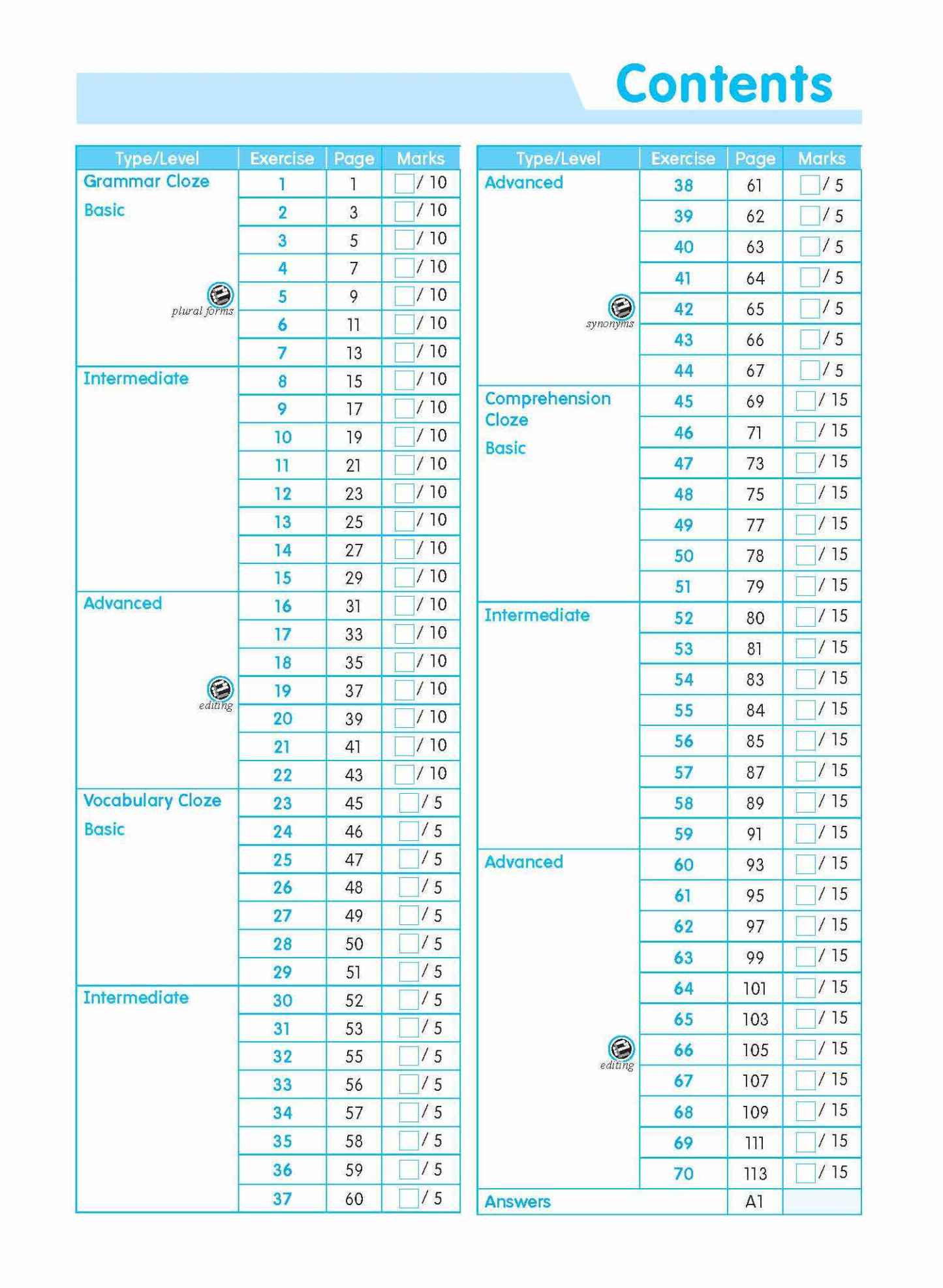 Conquer ENGLISH CLOZE Workbook 6