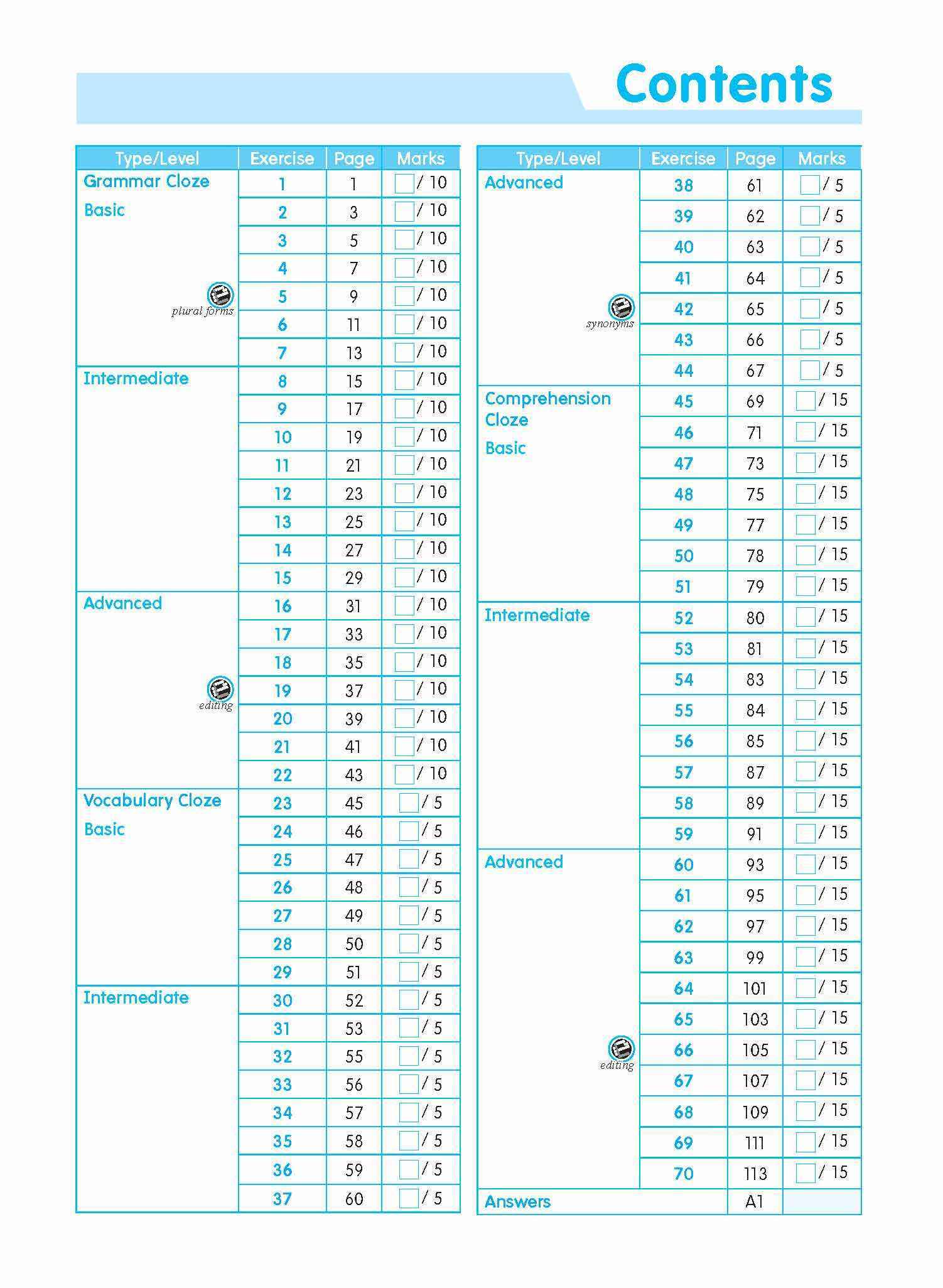 Conquer ENGLISH CLOZE Workbook 6