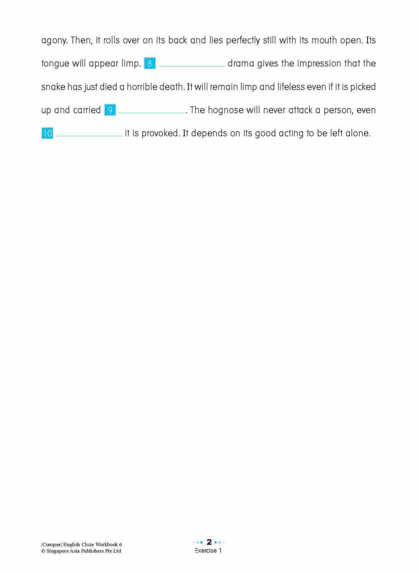 Conquer ENGLISH CLOZE Workbook 6