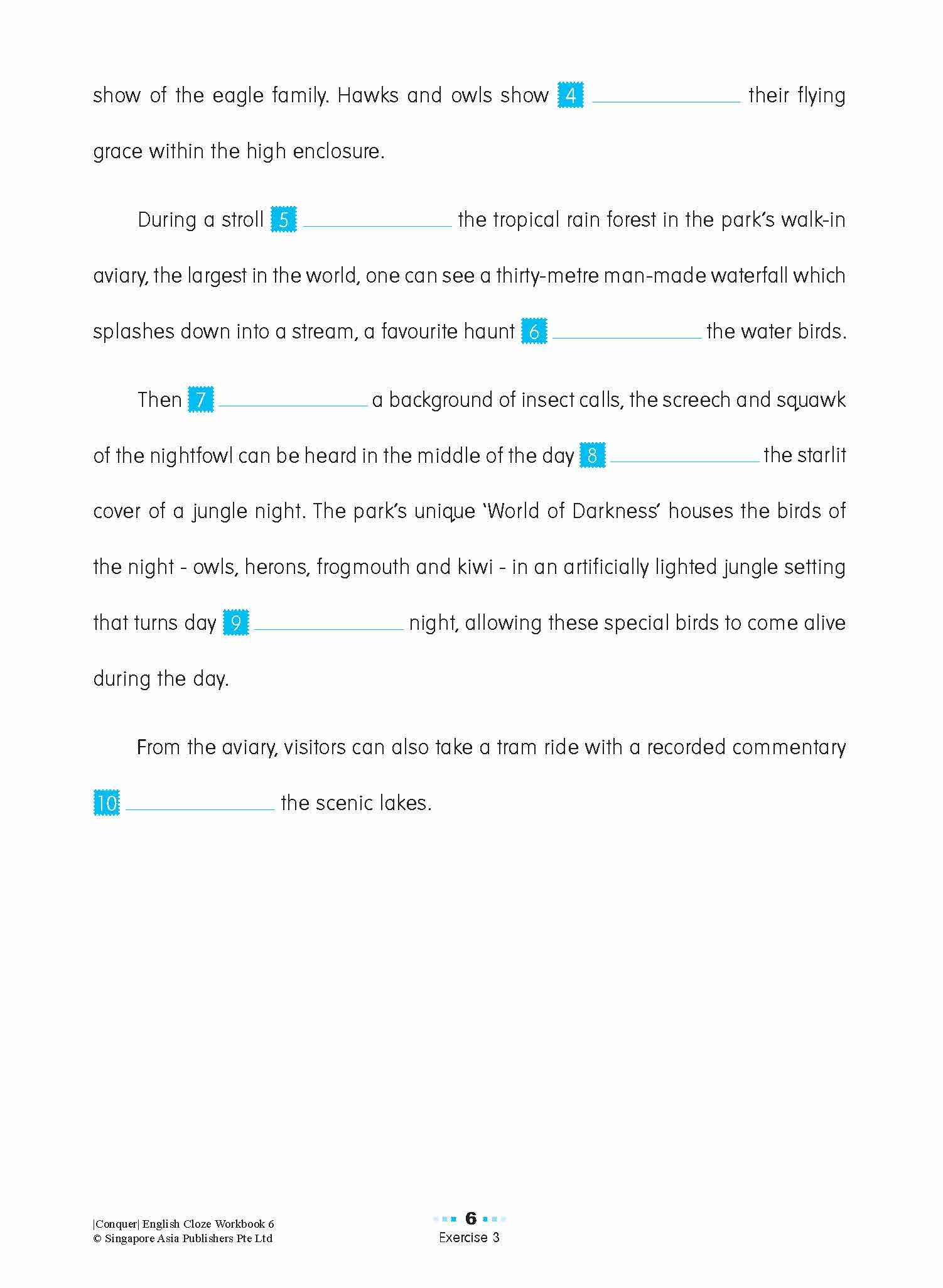 Conquer ENGLISH CLOZE Workbook 6