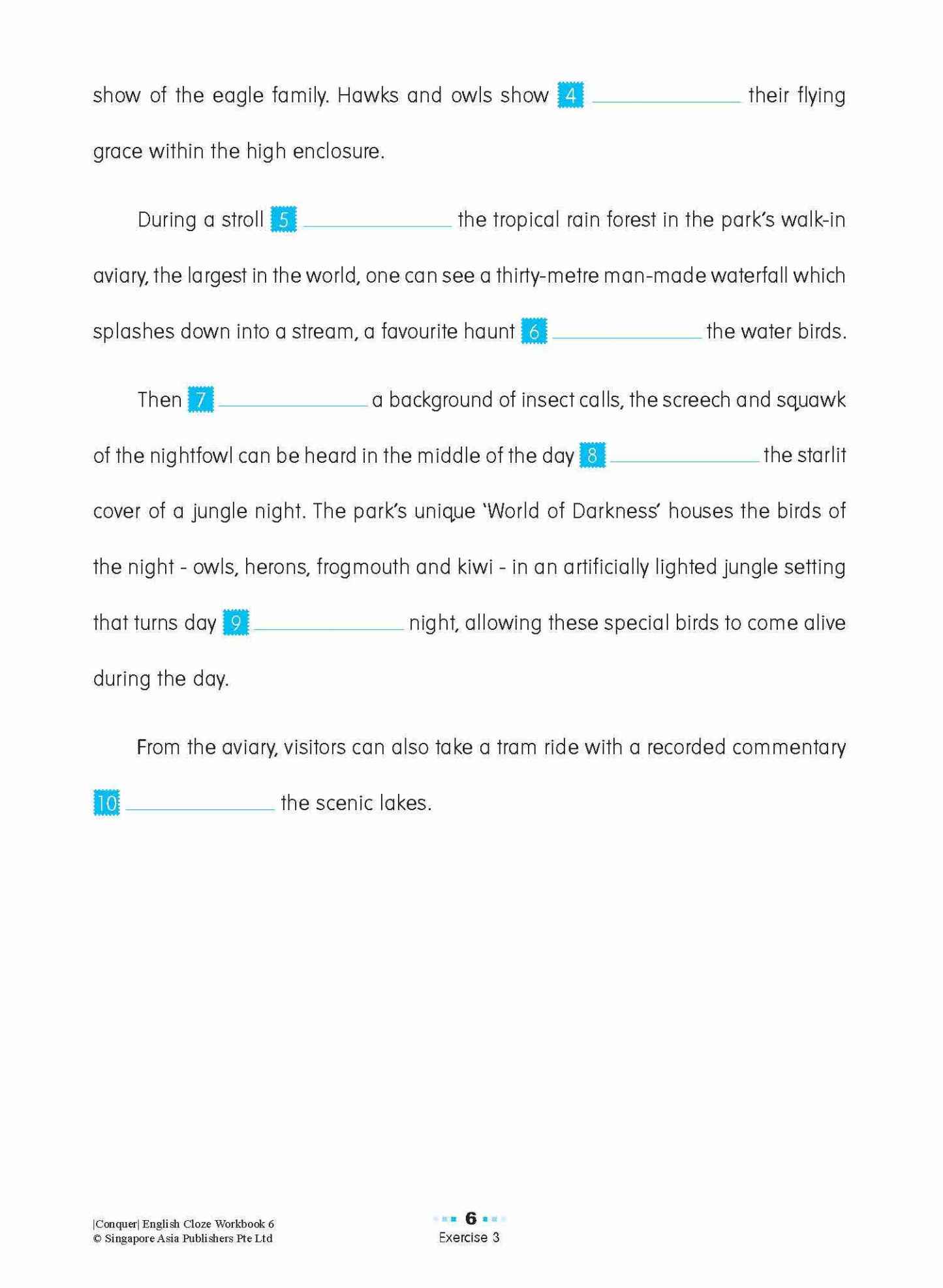 Conquer ENGLISH CLOZE Workbook 6
