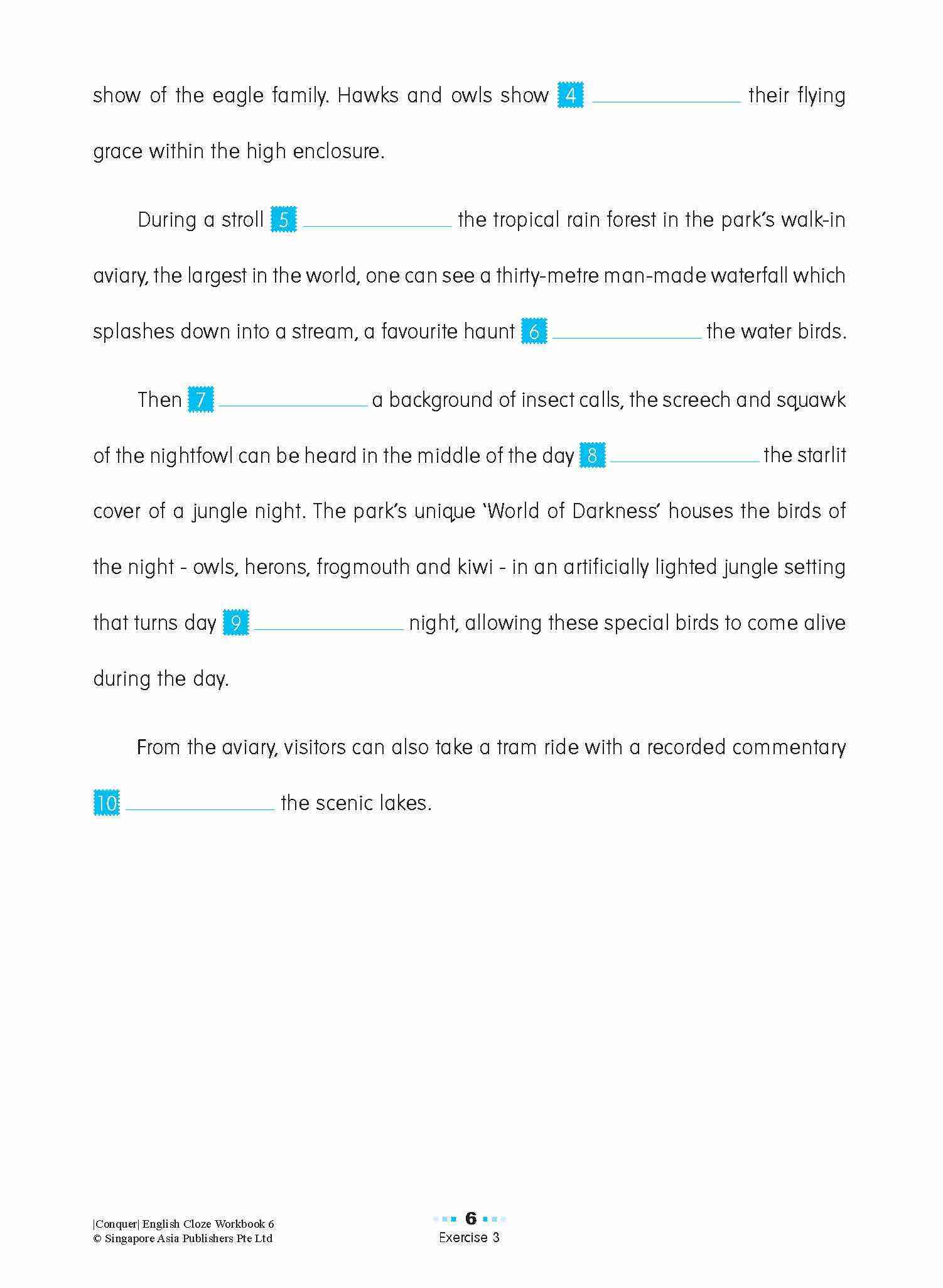 Conquer ENGLISH CLOZE Workbook 6