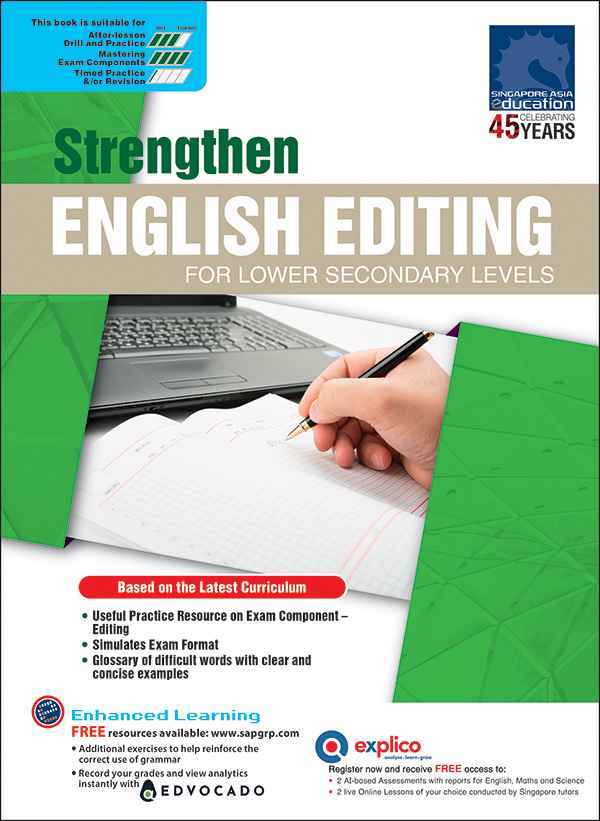 Strengthen ENGLISH EDITING FOR LOWER SECONDARY LEVELS