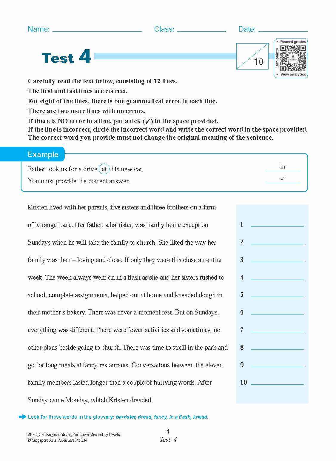 Strengthen ENGLISH EDITING FOR LOWER SECONDARY LEVELS