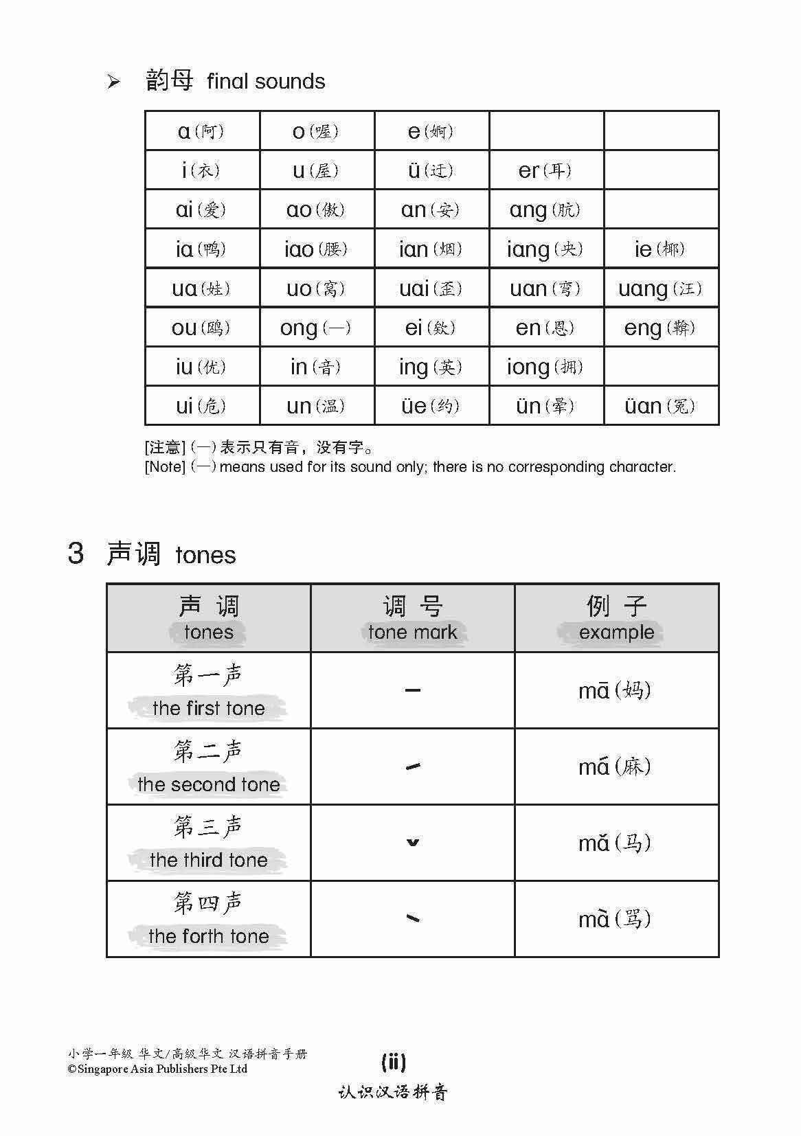 小学一年级华文/高级华文汉语拼音手册 (A Handbook Of Hanyu Pinyin For Primary 1 [Chinese / Higher Chinese])
